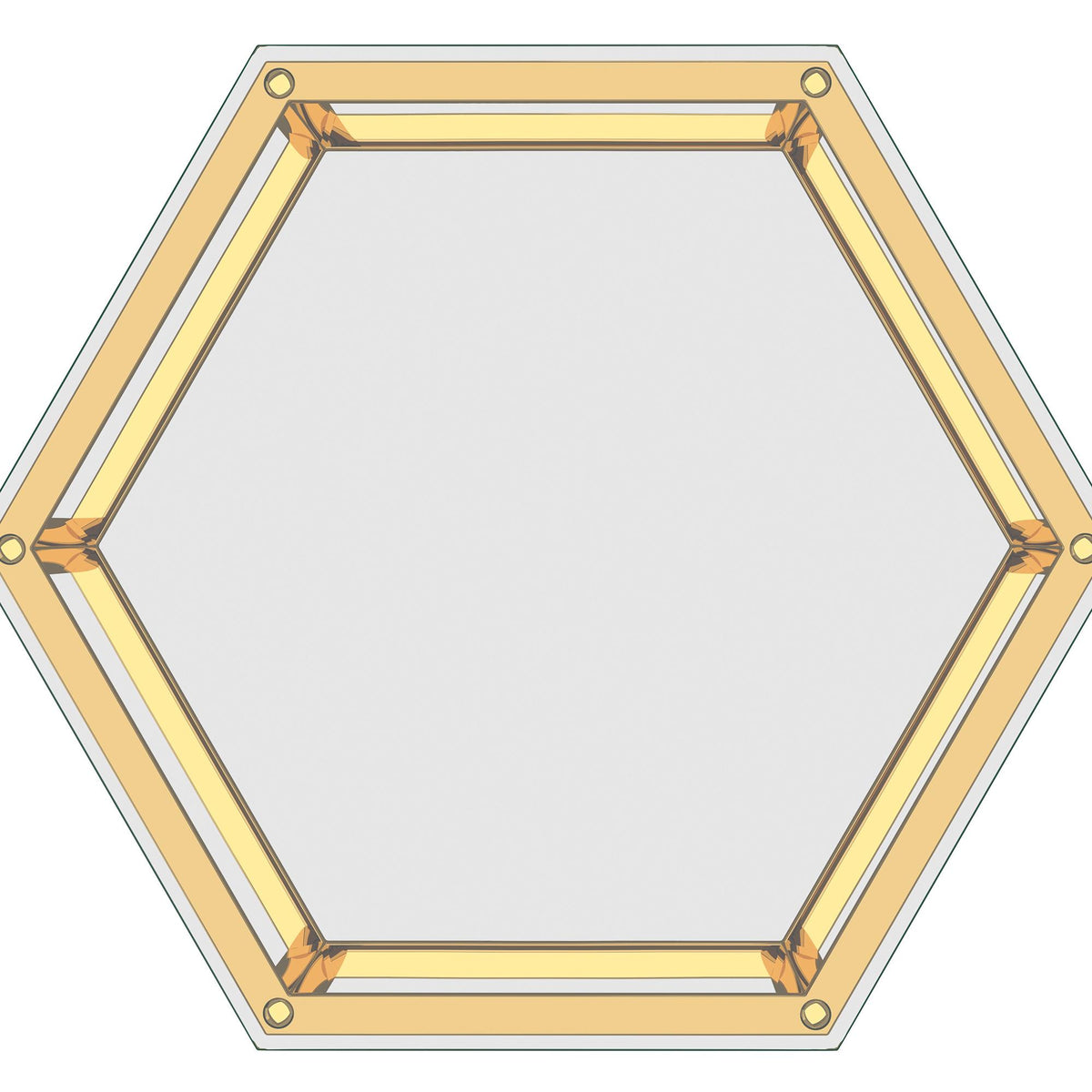 !nspire Fleur 501-635GL Accent Table - Gold IMAGE 4