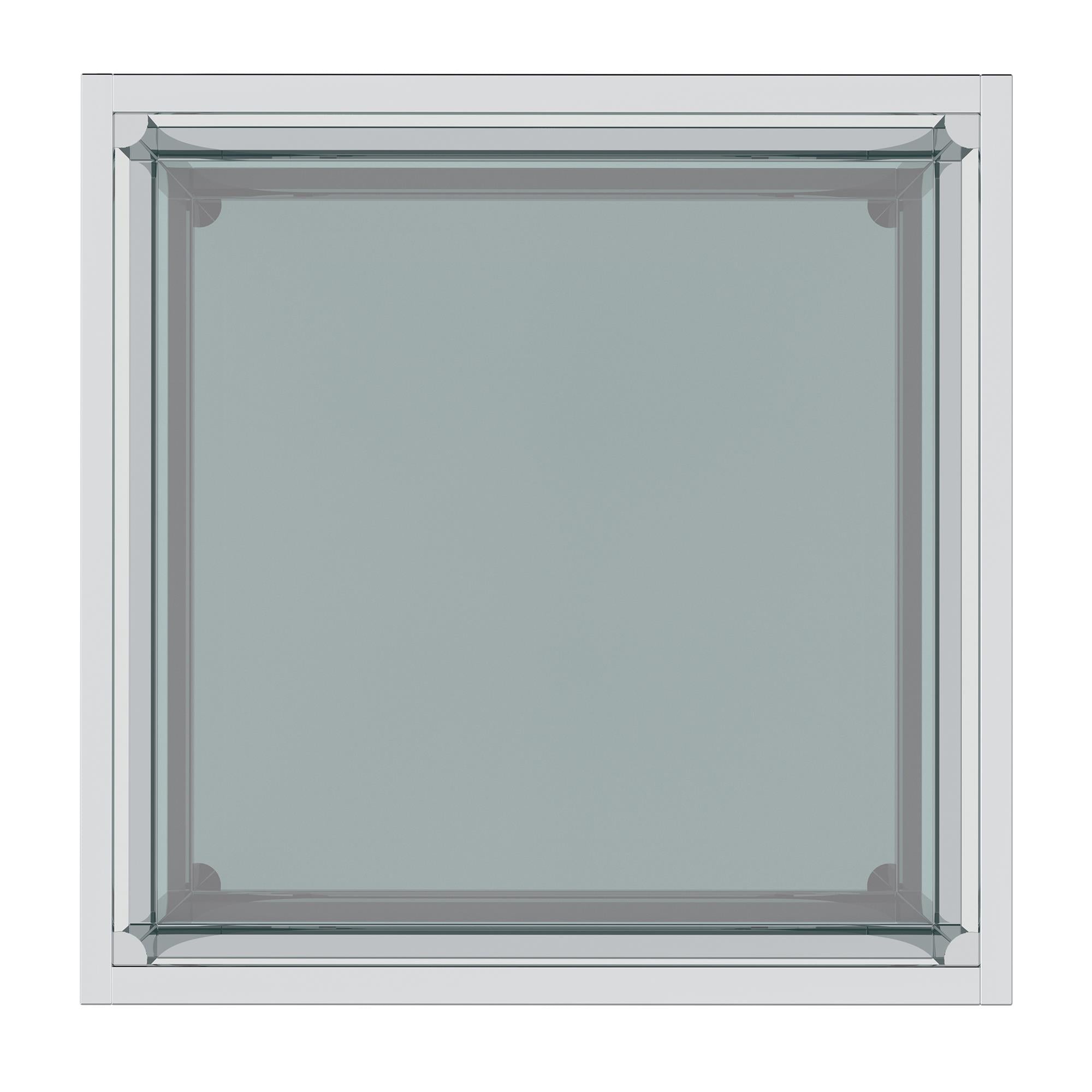 !nspire Casini 301-632CH_S Small Square Coffee Table - Silver IMAGE 4