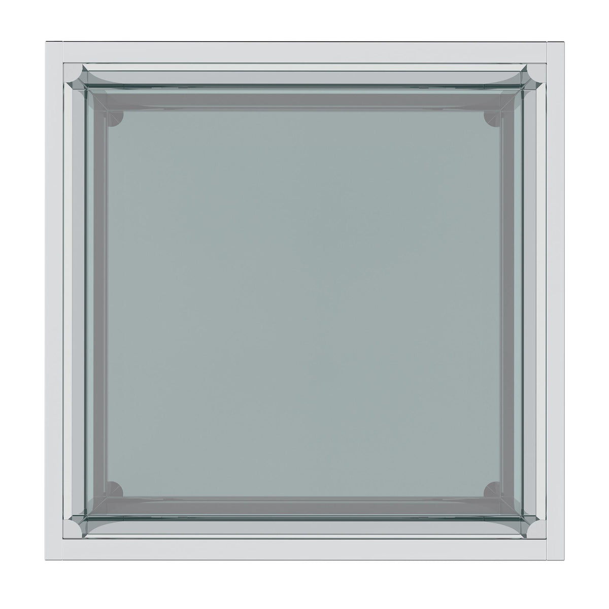 !nspire Casini 301-632CH_S Small Square Coffee Table - Silver IMAGE 4