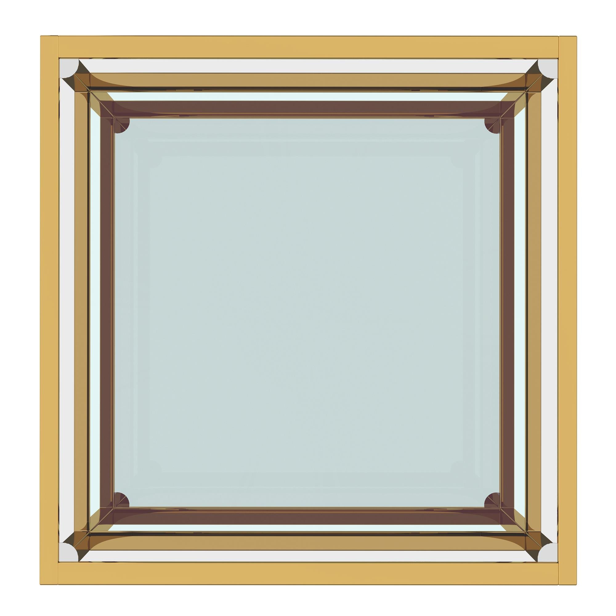 !nspire Casini 301-632GL_L Large Square Coffee Table - Gold IMAGE 4