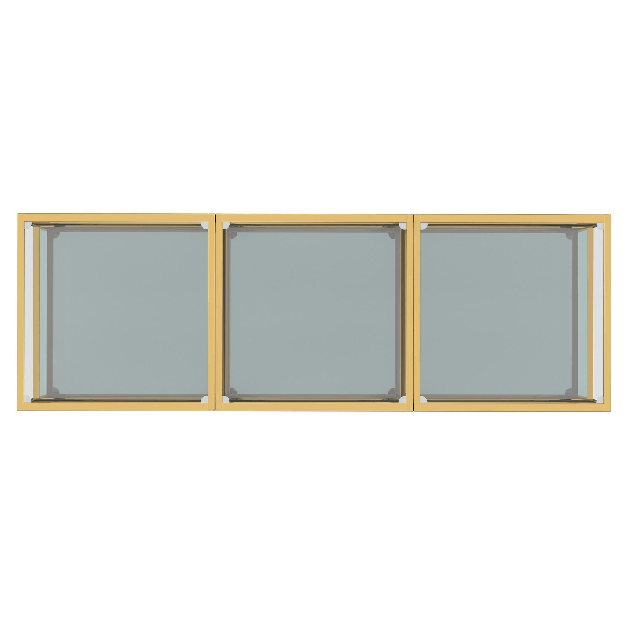 !nspire Casini 303-632GL-3 3 pc Multi-Tier Coffee Table Set - Gold IMAGE 6