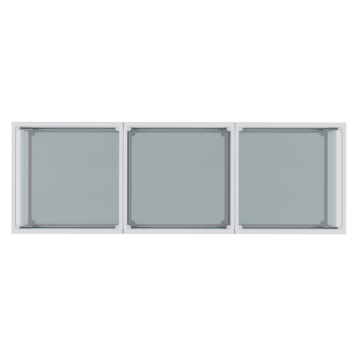 !nspire Casini 303-632CH-3 3 pc Multi-Tier Coffee Table Set - Silver IMAGE 6