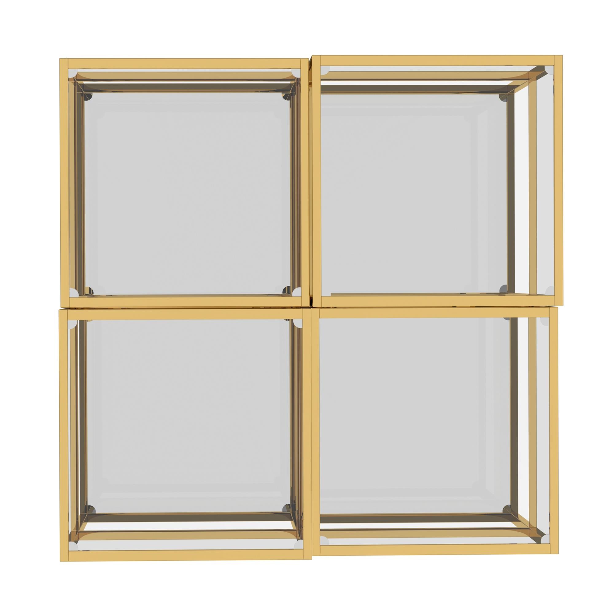 !nspire Casini 303-632GL-4 4 pc Multi-Tier Coffee Table Set - Gold IMAGE 6