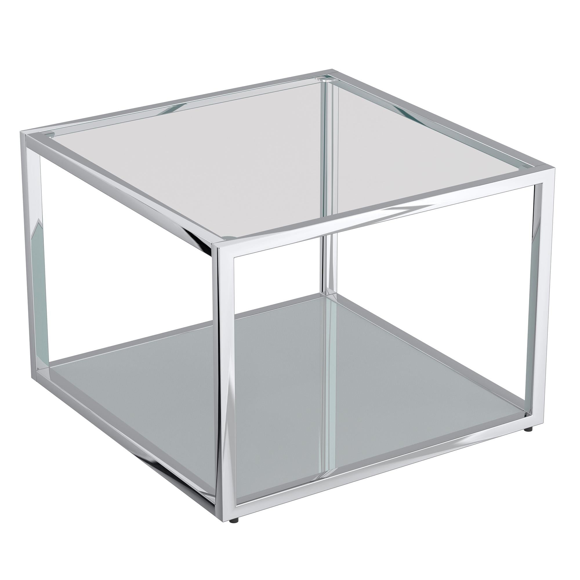 !nspire Casini 303-632CH_S 3 pc Small Coffee Table Set - Silver IMAGE 4