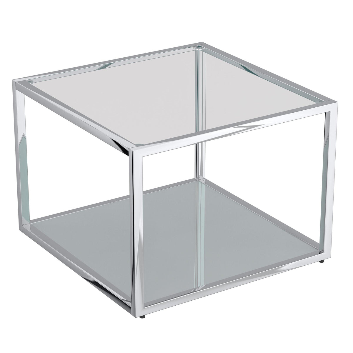 !nspire Casini 303-632CH_S 3 pc Small Coffee Table Set - Silver IMAGE 4