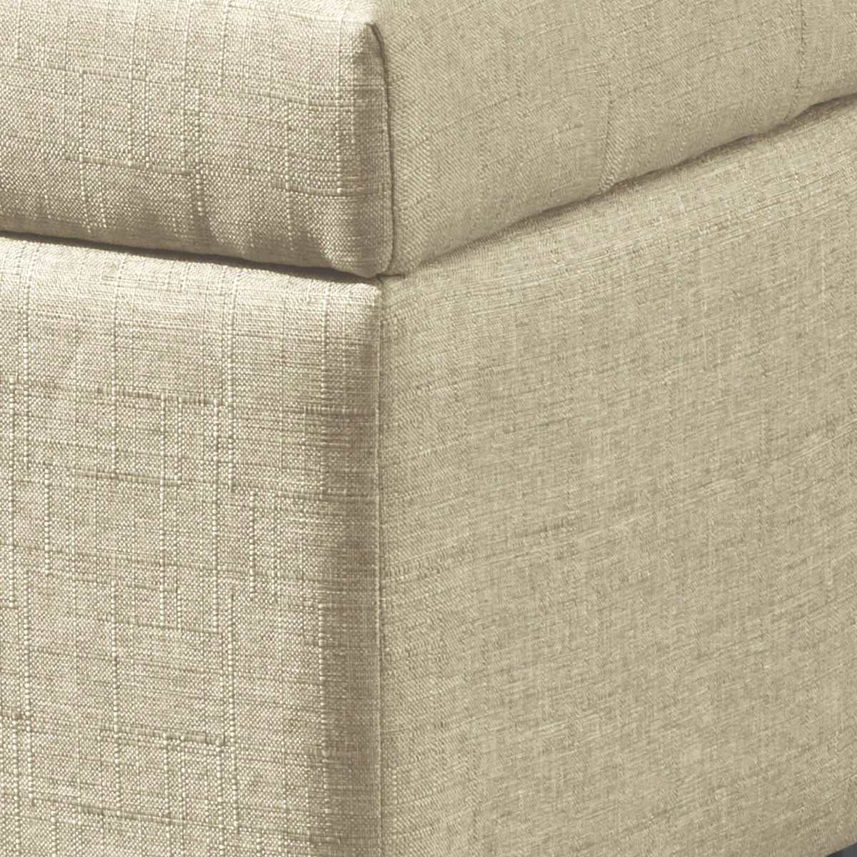 Worldwide Home Furnishings Harper 402-503BG Rectangular Storage Ottoman Bench - Beige IMAGE 4