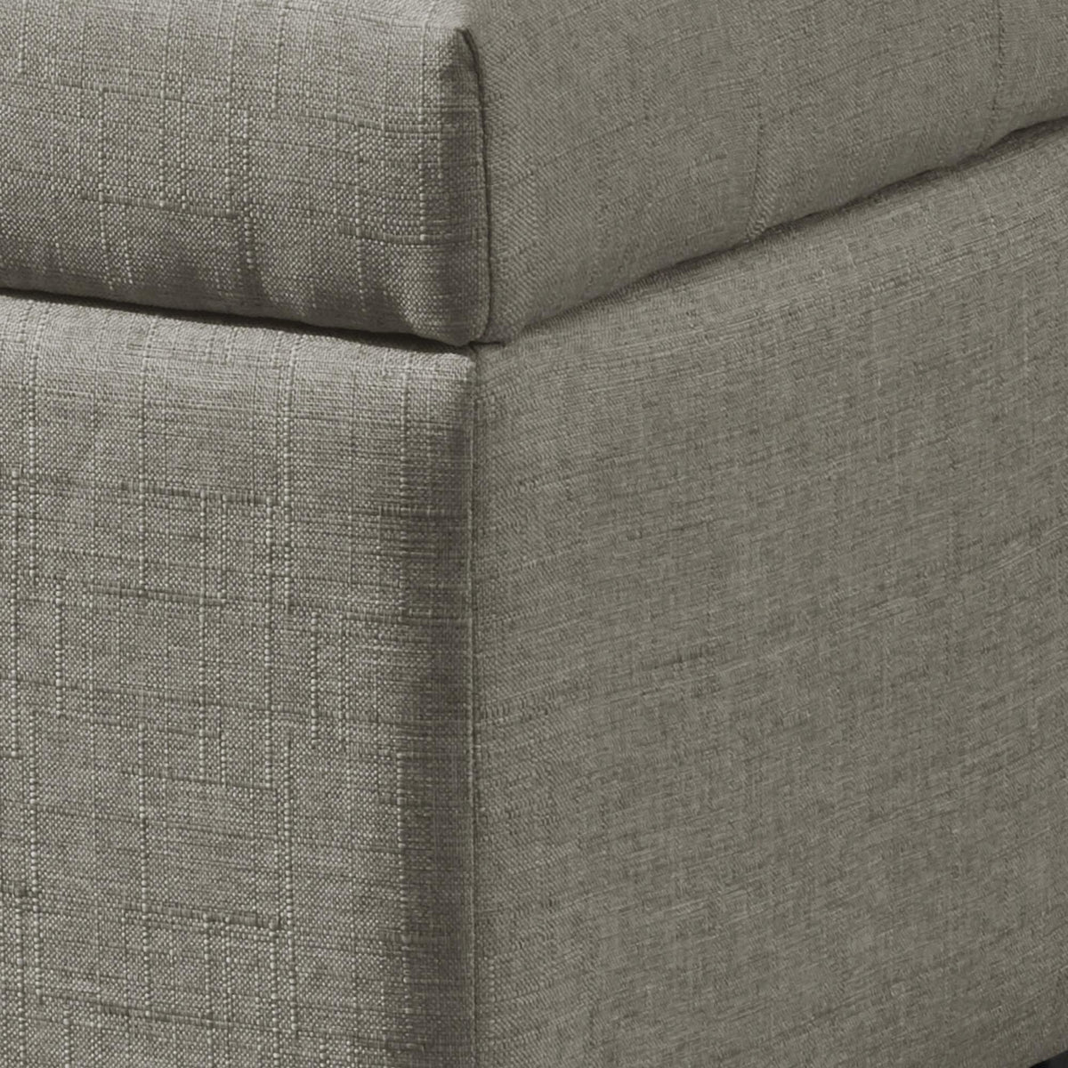 Worldwide Home Furnishings Harper 402-503LG Rectangular Storage Ottoman Bench - Light Grey IMAGE 4