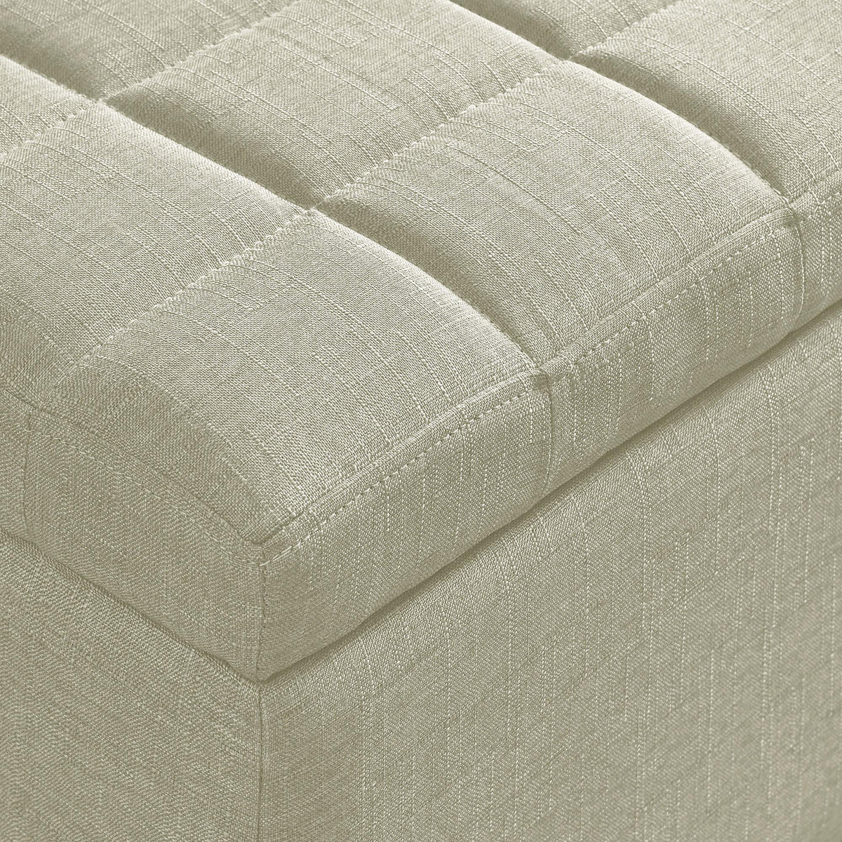 Worldwide Home Furnishings Lila 402-777BG Rectangular Storage Ottoman Bench - Beige IMAGE 6