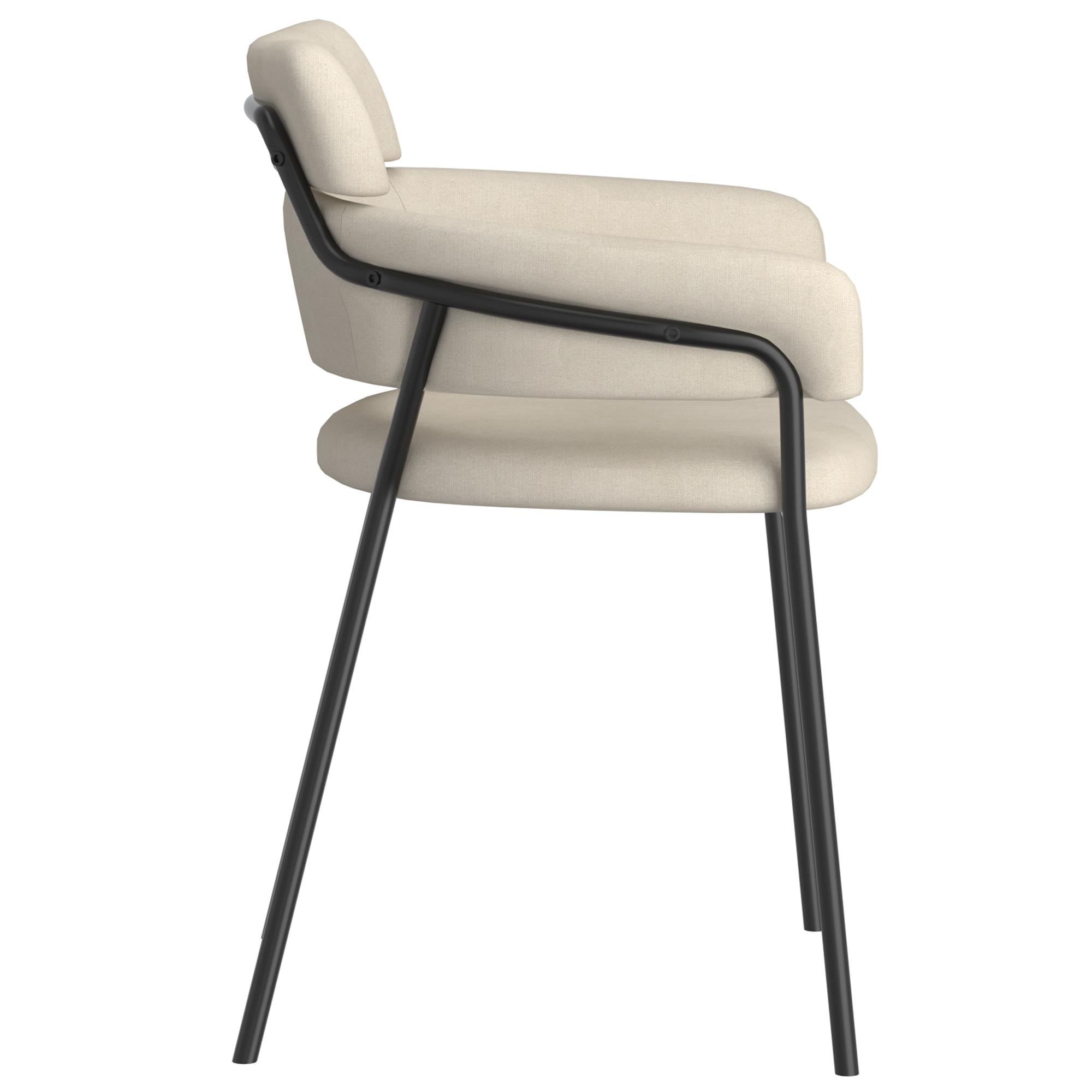 !nspire Axel 202-674BEG Dining Chair - Beige and Black IMAGE 4