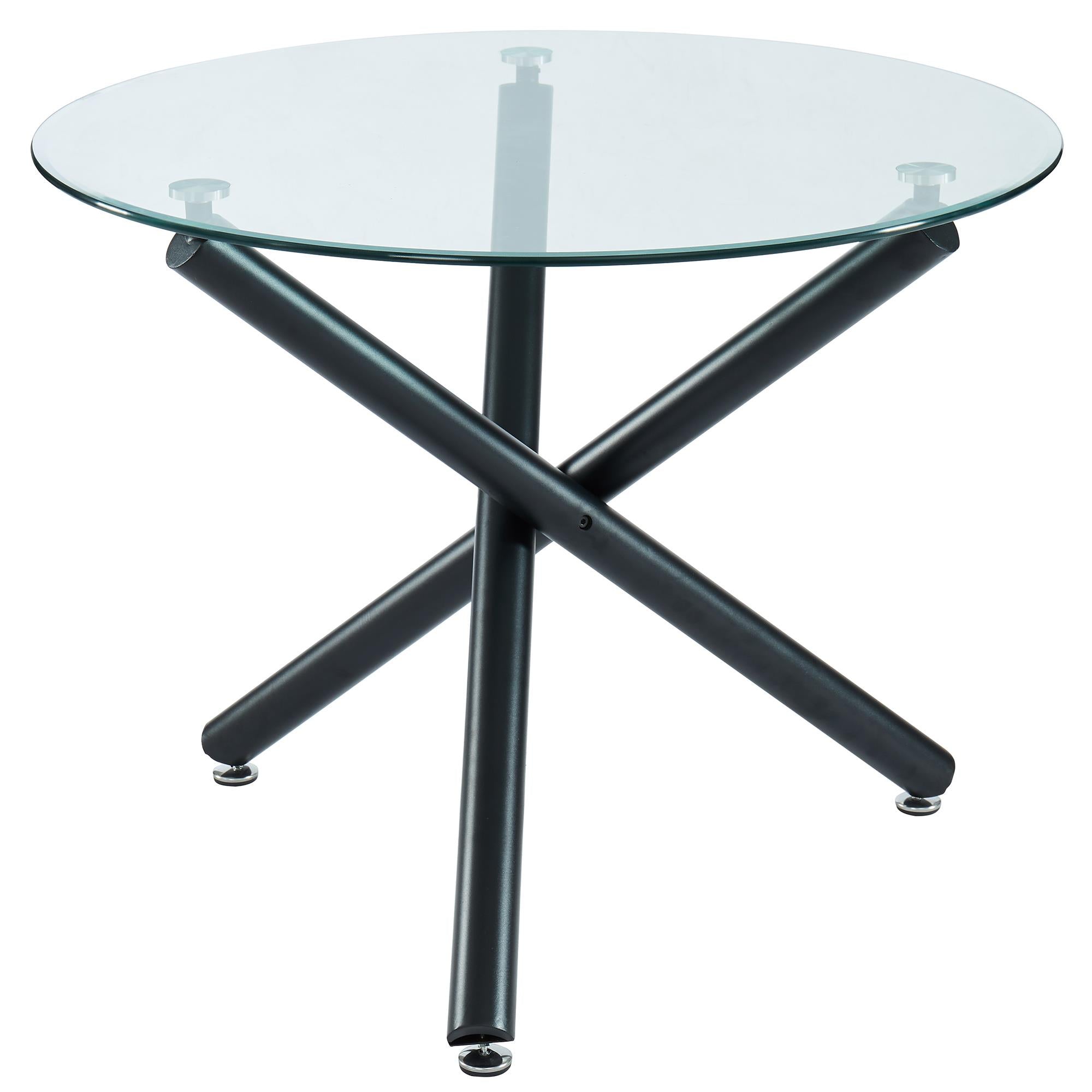 Worldwide Home Furnishings Suzette/Zuni 207-476_581PUBK 5 pc Dining Set - Black with Black Chair IMAGE 2