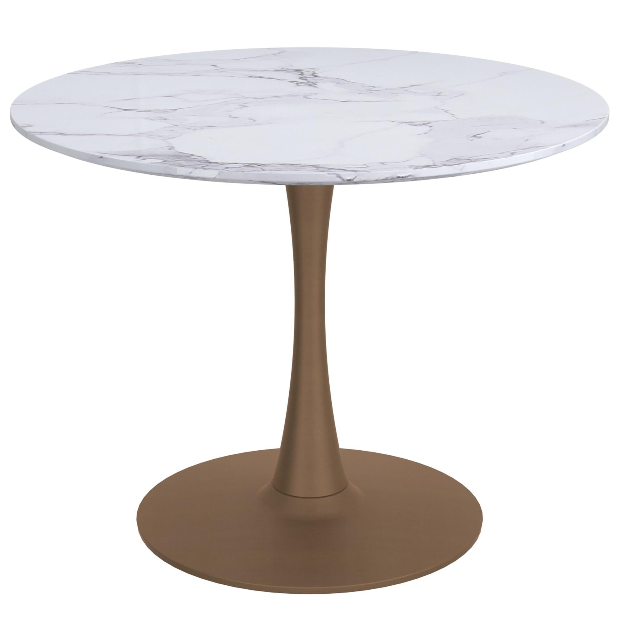 !nspire Zilo/Antoine 207-671GD_S_573LG Small 5 pc Dining Set - Aged Gold with Light Grey Chair IMAGE 2