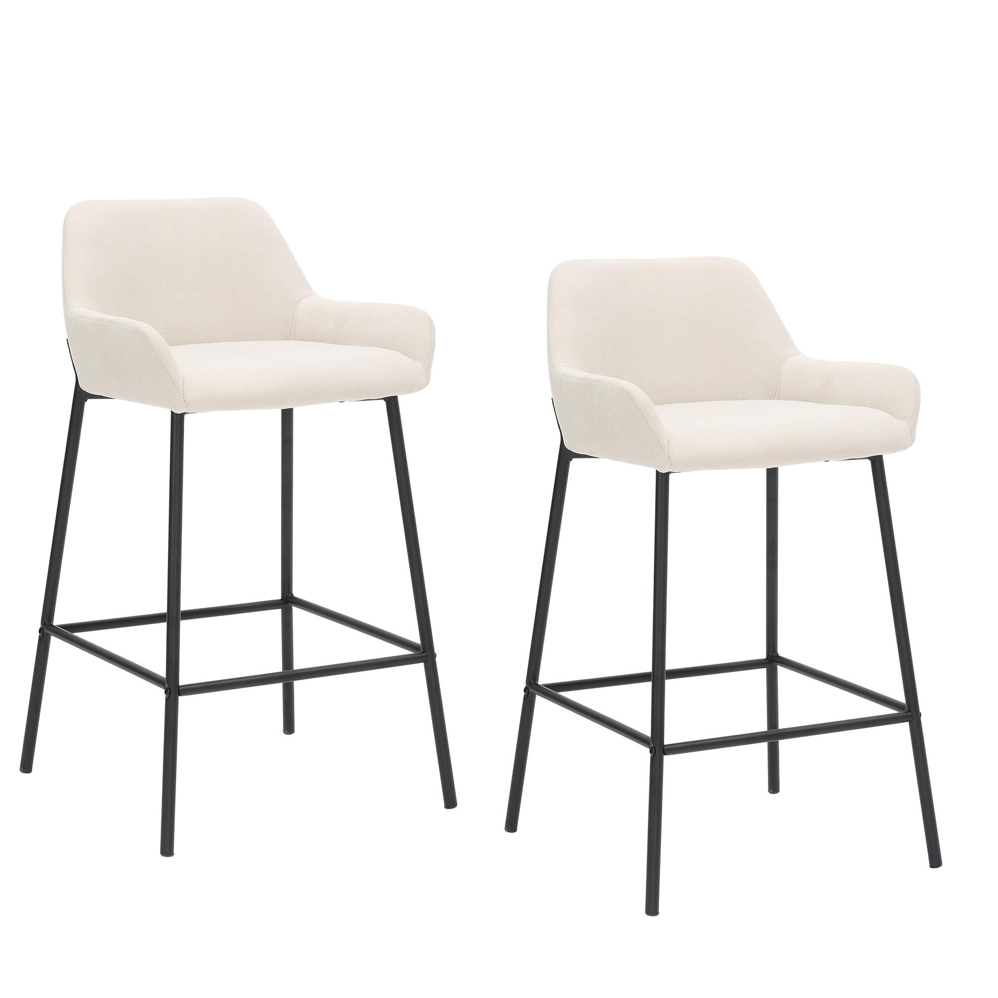 !nspire Baily 203-541BEG 26" Counter Stool - Beige and Black IMAGE 7