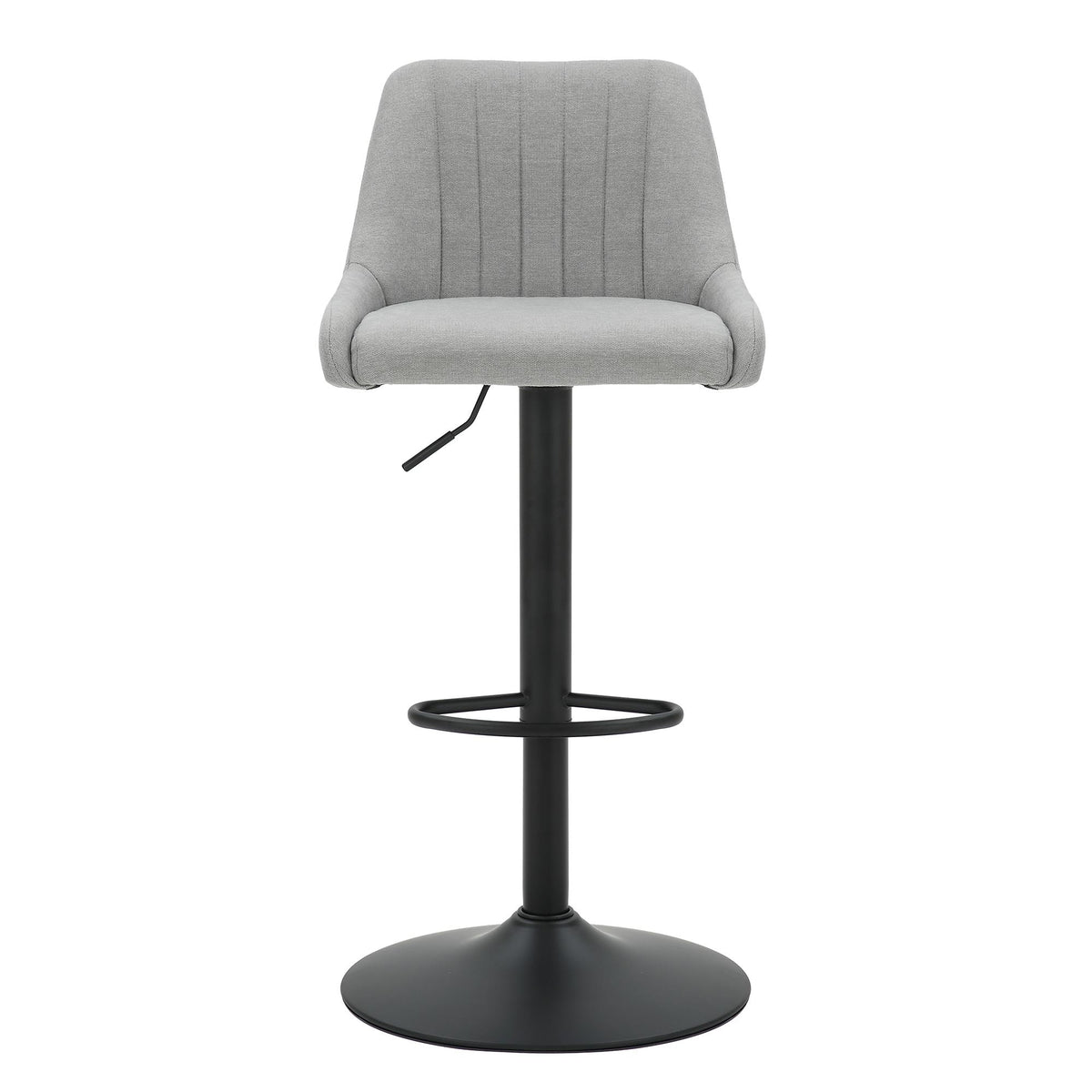 Worldwide Home Furnishings Kron 203-574GY Adjustable Height Air-Lift Swivel Stool - Grey Fabric IMAGE 5