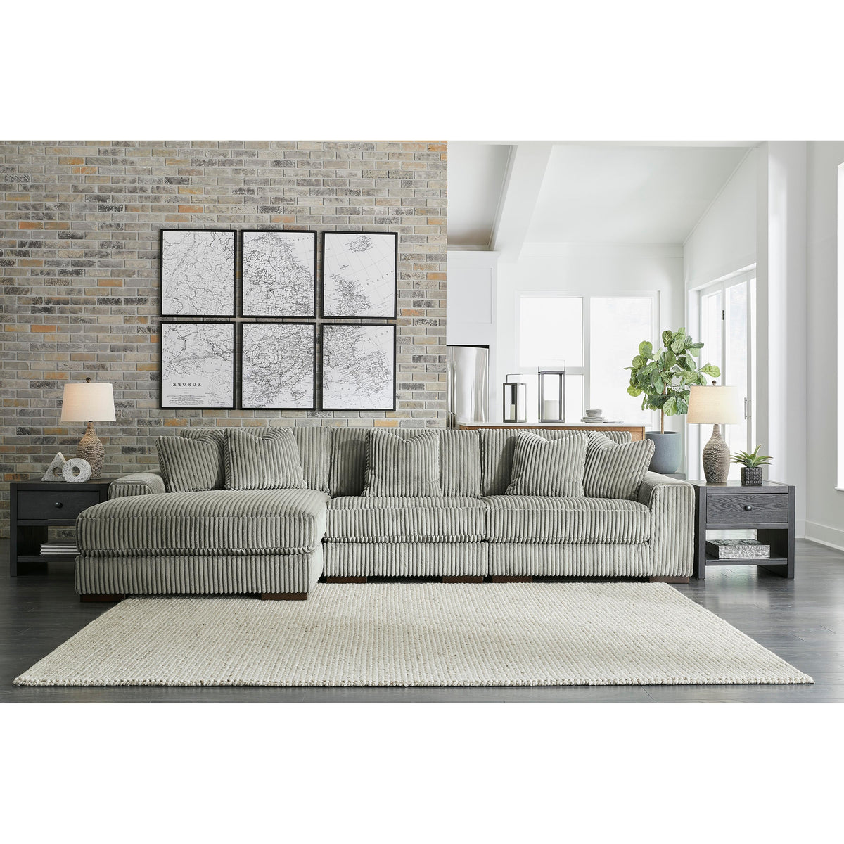 Signature Design by Ashley Lindyn 21105S10 3 pc Sectional with Chaise IMAGE 2