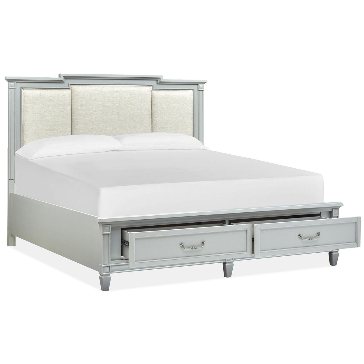 Magnussen Glenbrook B5668-65A King Panel Storage Bed with Upholstered Headboard IMAGE 2