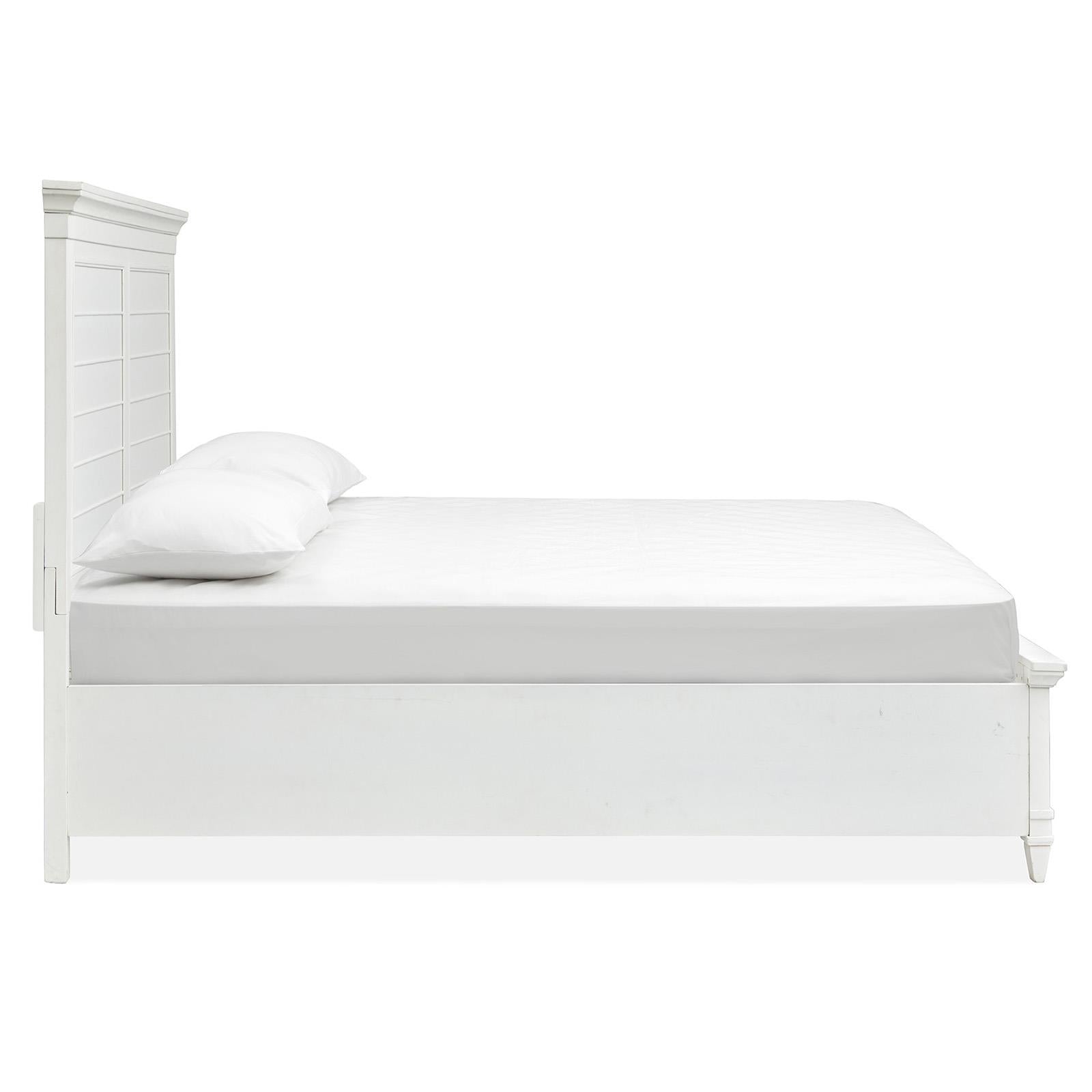 Magnussen Charleston B5611-55WH Queen Panel Storage Bed - White IMAGE 4