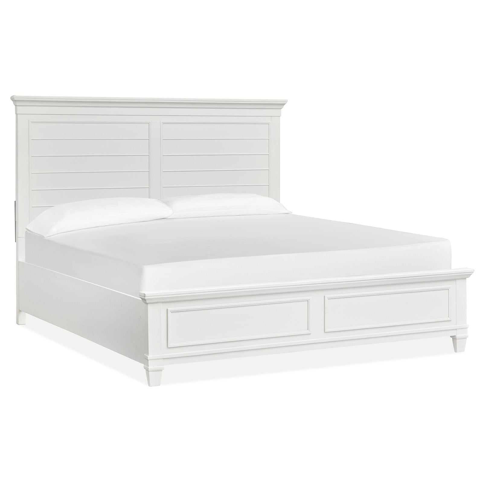 Magnussen Charleston B5611-54WH Queen Panel Bed - White IMAGE 1