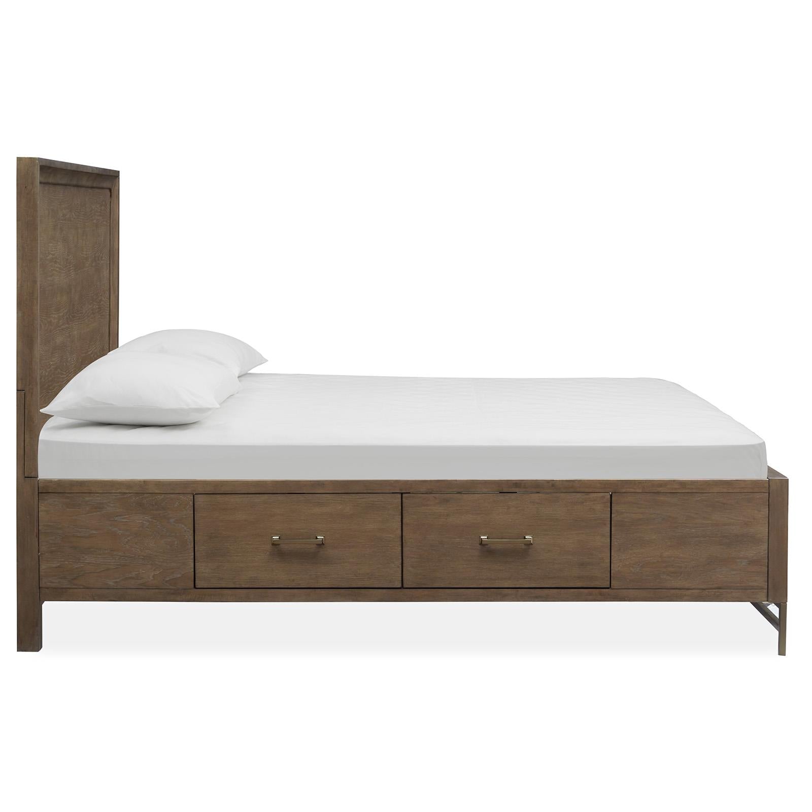 Magnussen Lindon B5570-54A Queen Panel Bed with Storage Rails IMAGE 3