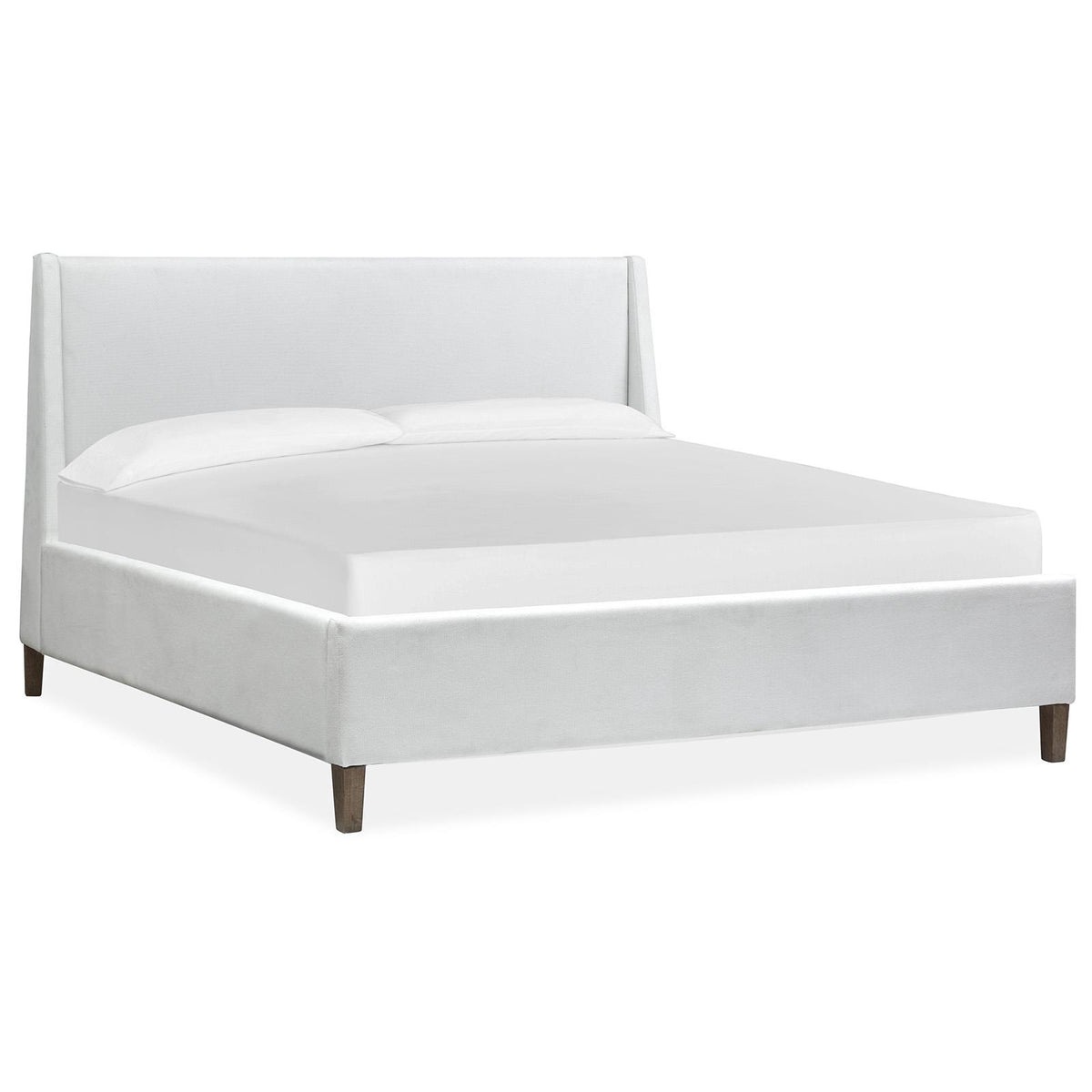 Magnussen Lindon B5570-50W Queen White Upholstered Island Bed IMAGE 1