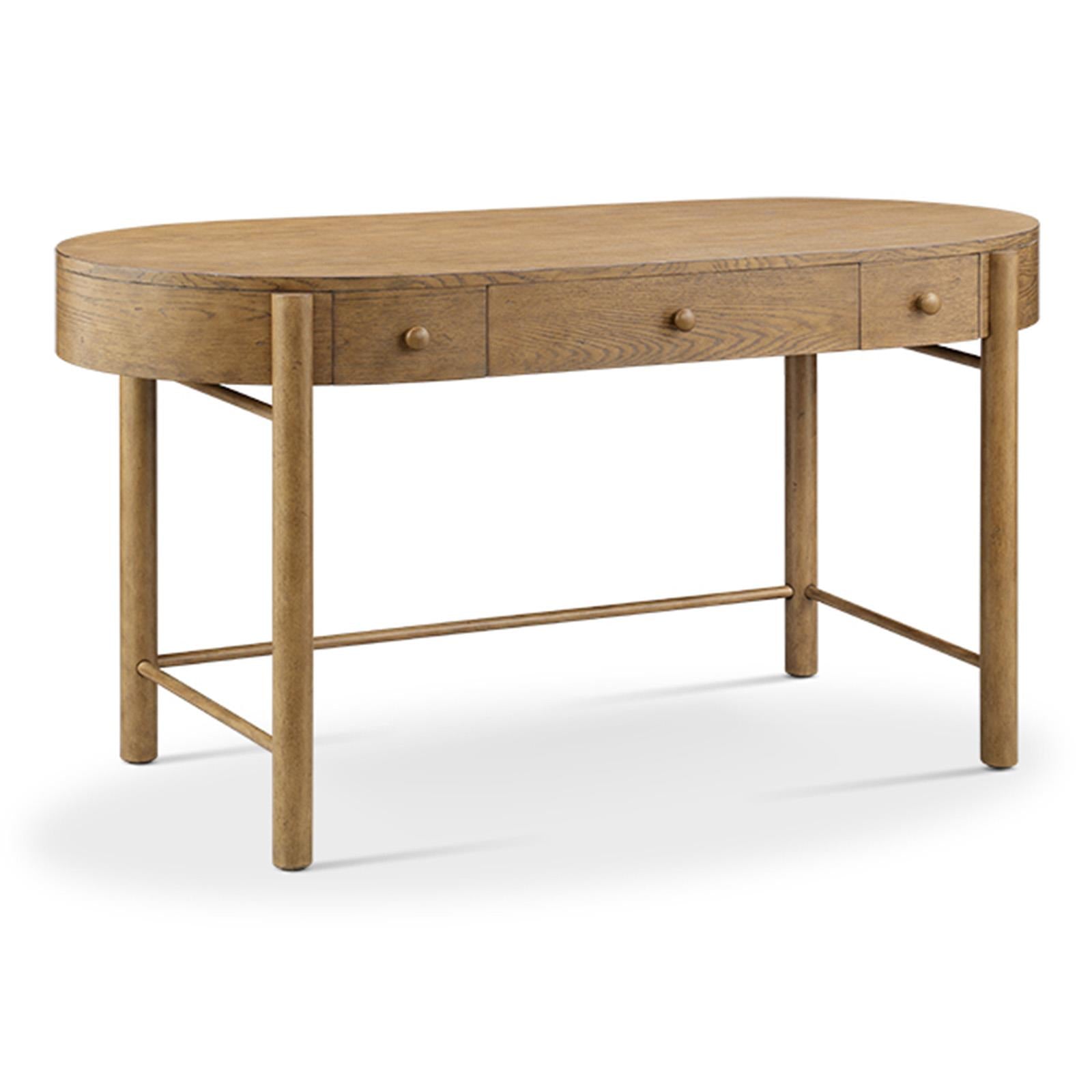 Magnussen Hadleigh Brown H5558-01 Oval Writing Desk IMAGE 1