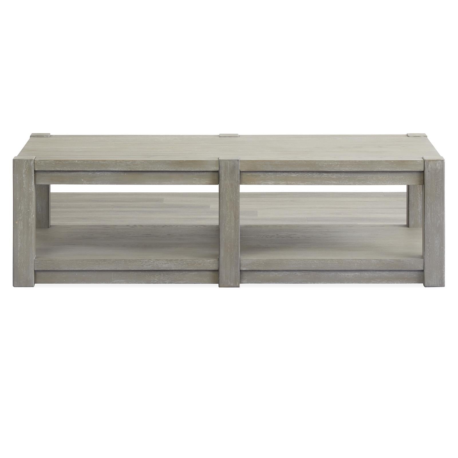 Magnussen Burgess T5701-42 Rectangular Shelf Cocktail Table with Casters IMAGE 2