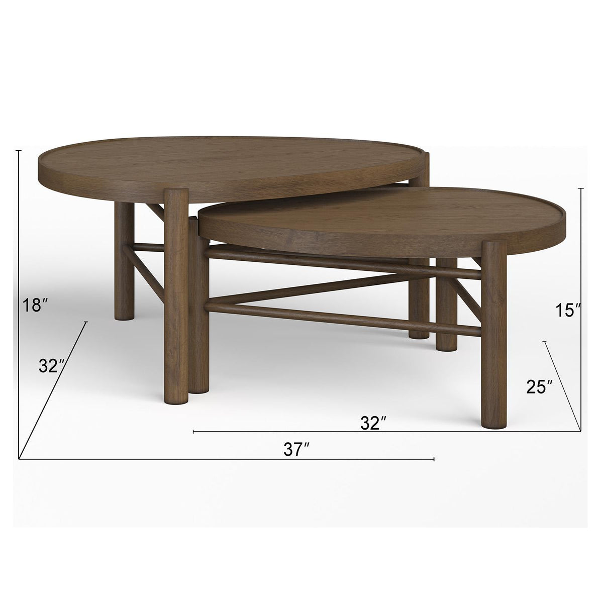 Magnussen Hadleigh T5558-52 Nesting Cocktail Table IMAGE 2