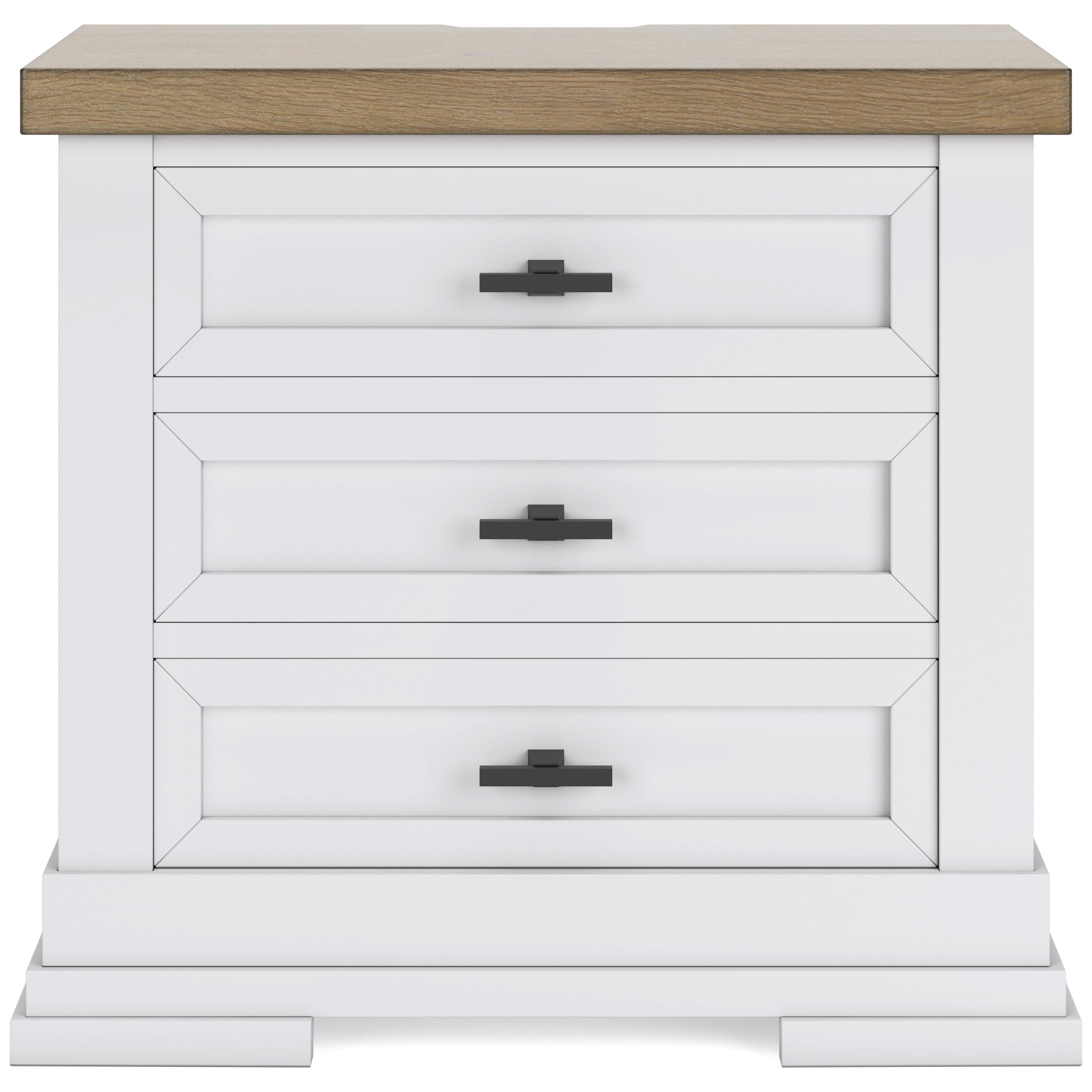 Benchcraft Ashbryn B844-93 Three Drawer Night Stand IMAGE 3