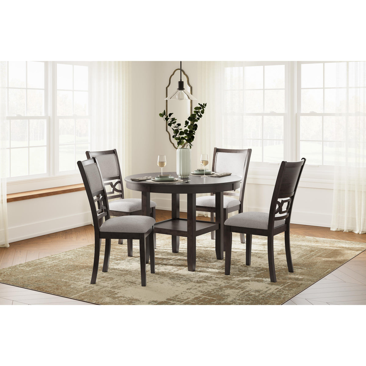 Signature Design by Ashley Langwest D422-225 Dining Room Table Set IMAGE 3
