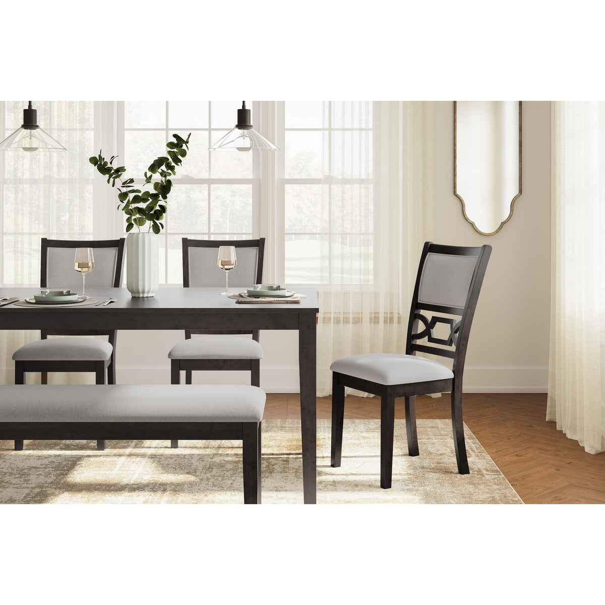 Signature Design by Ashley Langwest D422-325 Dining Room Table Set IMAGE 4