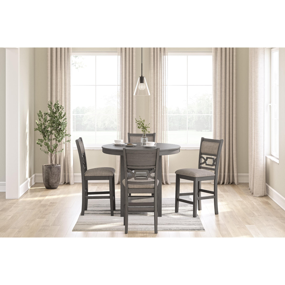 Signature Design by Ashley Wrenning D425-223 Dining Room Counter Table Set IMAGE 3