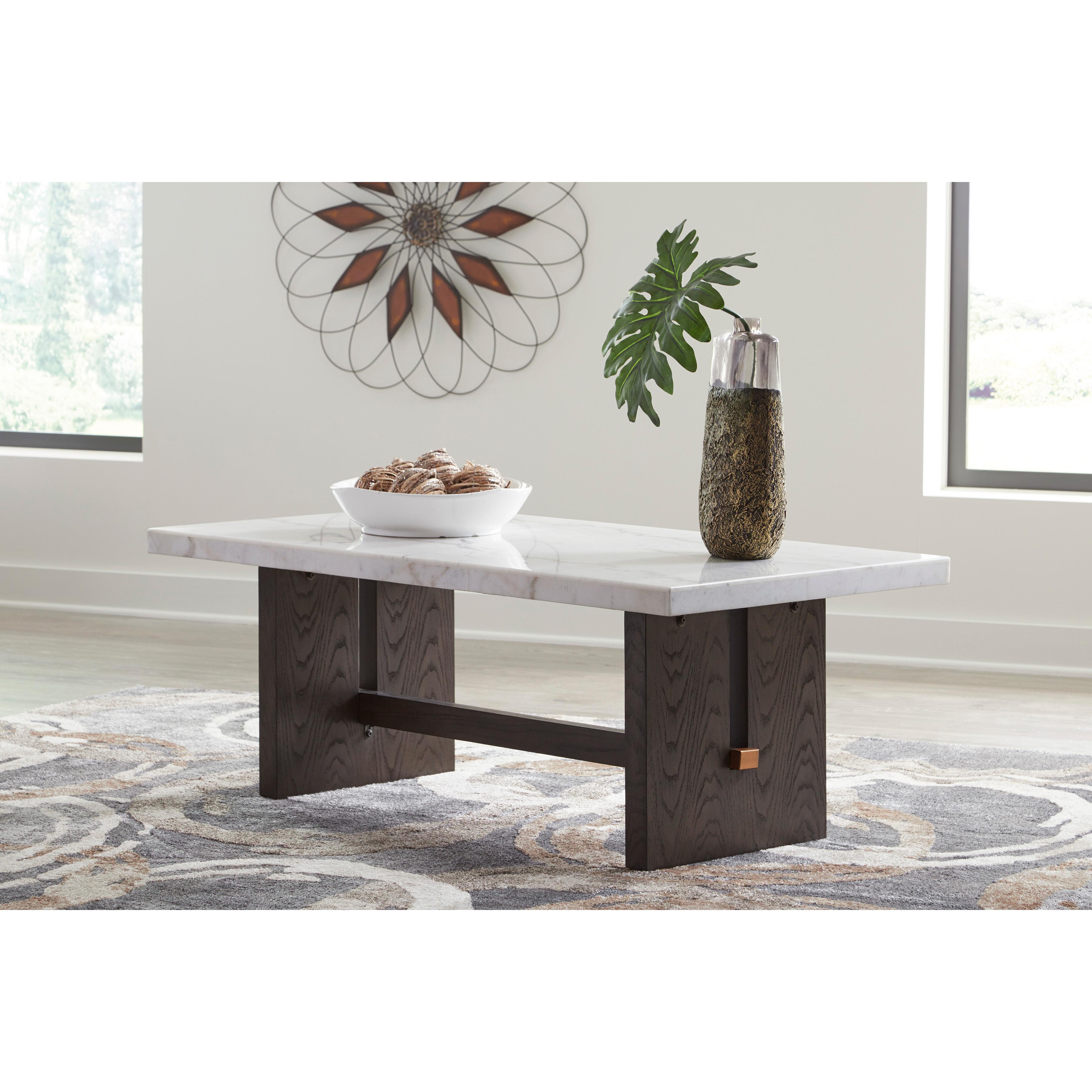 Signature Design by Ashley Burkhaus T779T1 Coffee Table and 2 Ends IMAGE 2