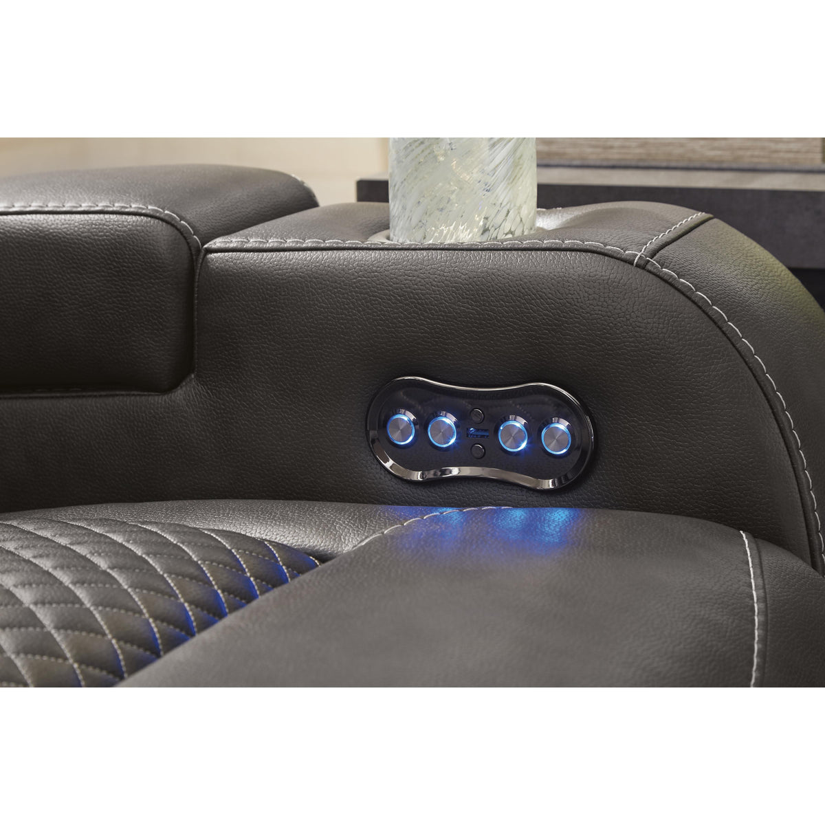 Signature Design by Ashley Fyne-Dyme 3660218 Power Reclining Loveseat with Console and Adjustable Headrest IMAGE 11
