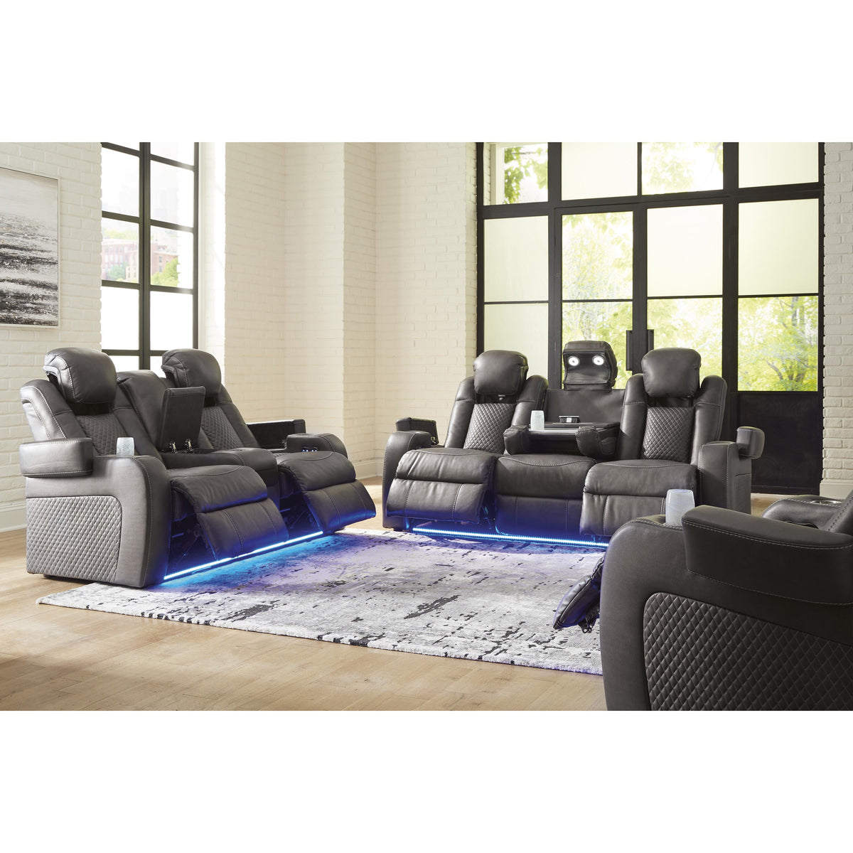Signature Design by Ashley Fyne-Dyme 3660218 Power Reclining Loveseat with Console and Adjustable Headrest IMAGE 19