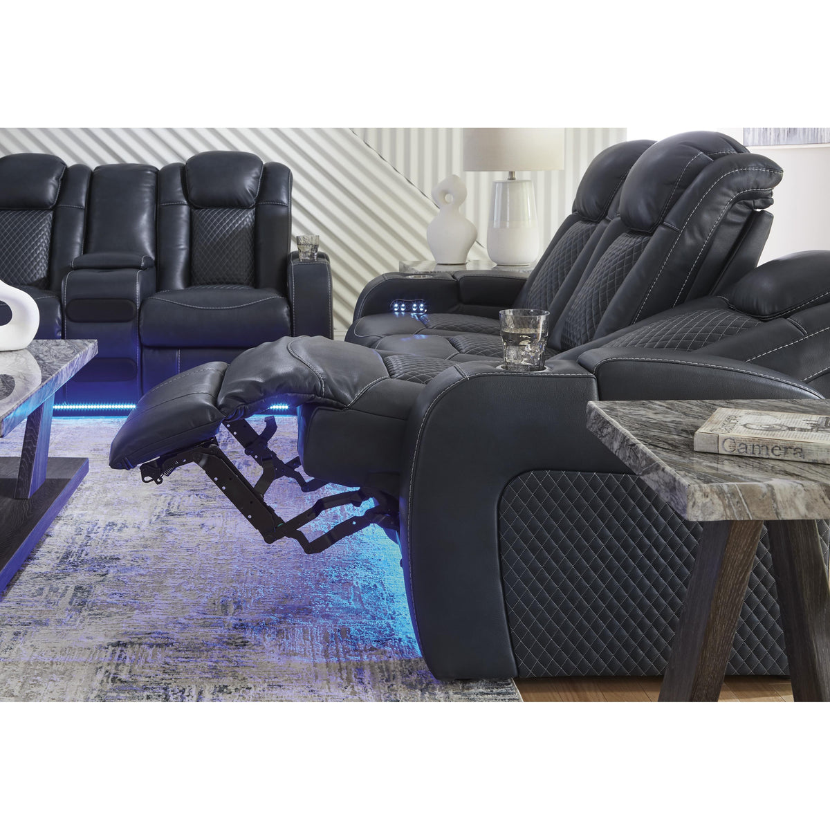 Signature Design by Ashley Fyne-Dyme 3660318 Power Reclining Loveseat with Console and Adjustable Headrest IMAGE 12
