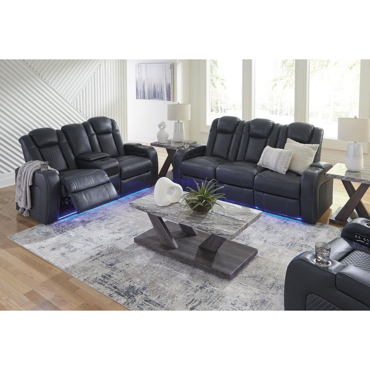 Signature Design by Ashley Fyne-Dyme 3660318 Power Reclining Loveseat with Console and Adjustable Headrest IMAGE 14