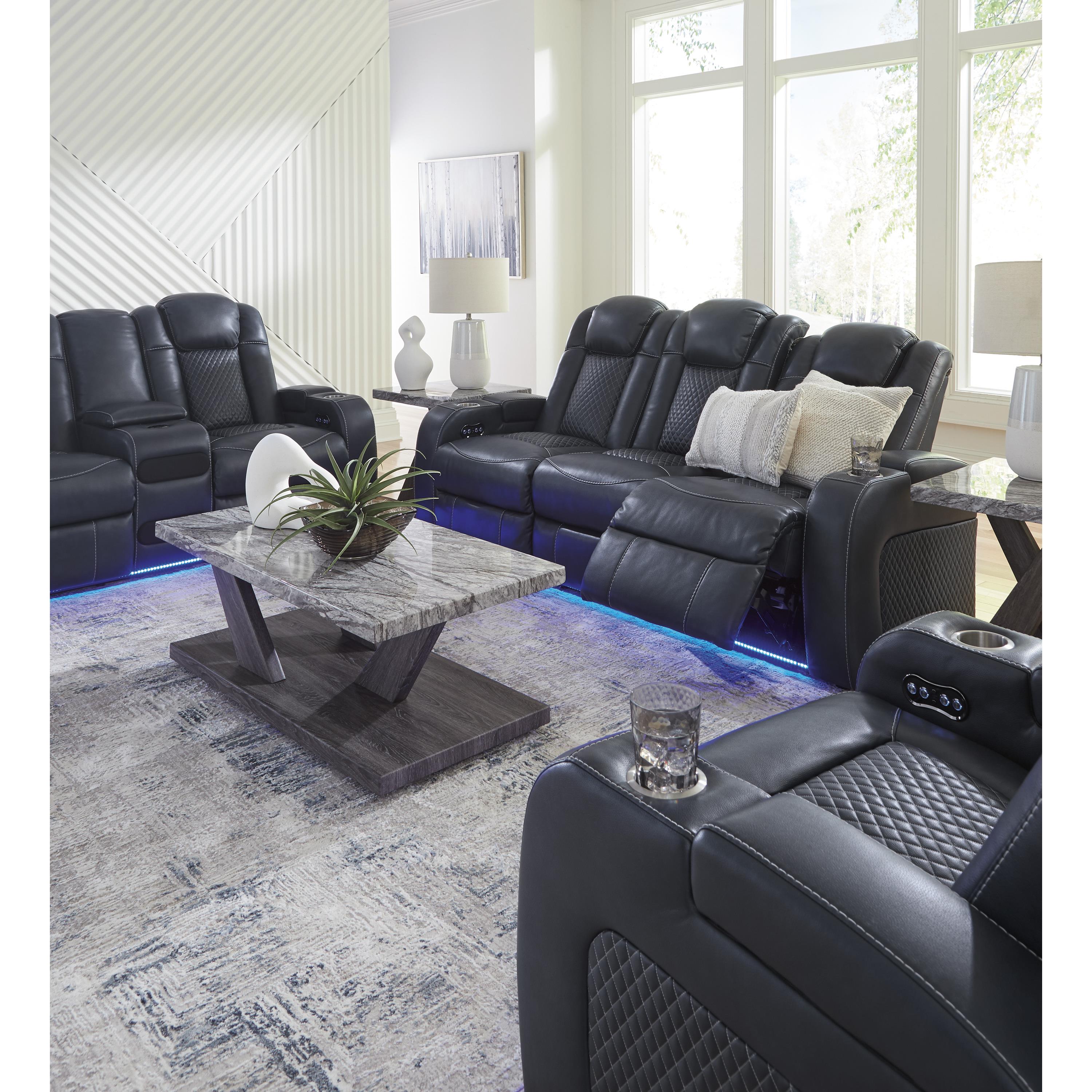Signature Design by Ashley Fyne-Dyme 3660318 Power Reclining Loveseat with Console and Adjustable Headrest IMAGE 15