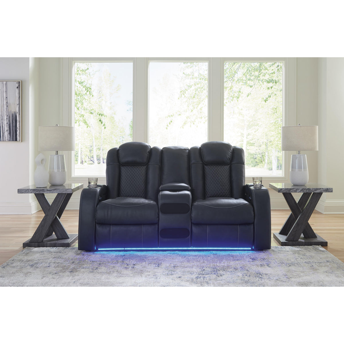 Signature Design by Ashley Fyne-Dyme 3660318 Power Reclining Loveseat with Console and Adjustable Headrest IMAGE 6