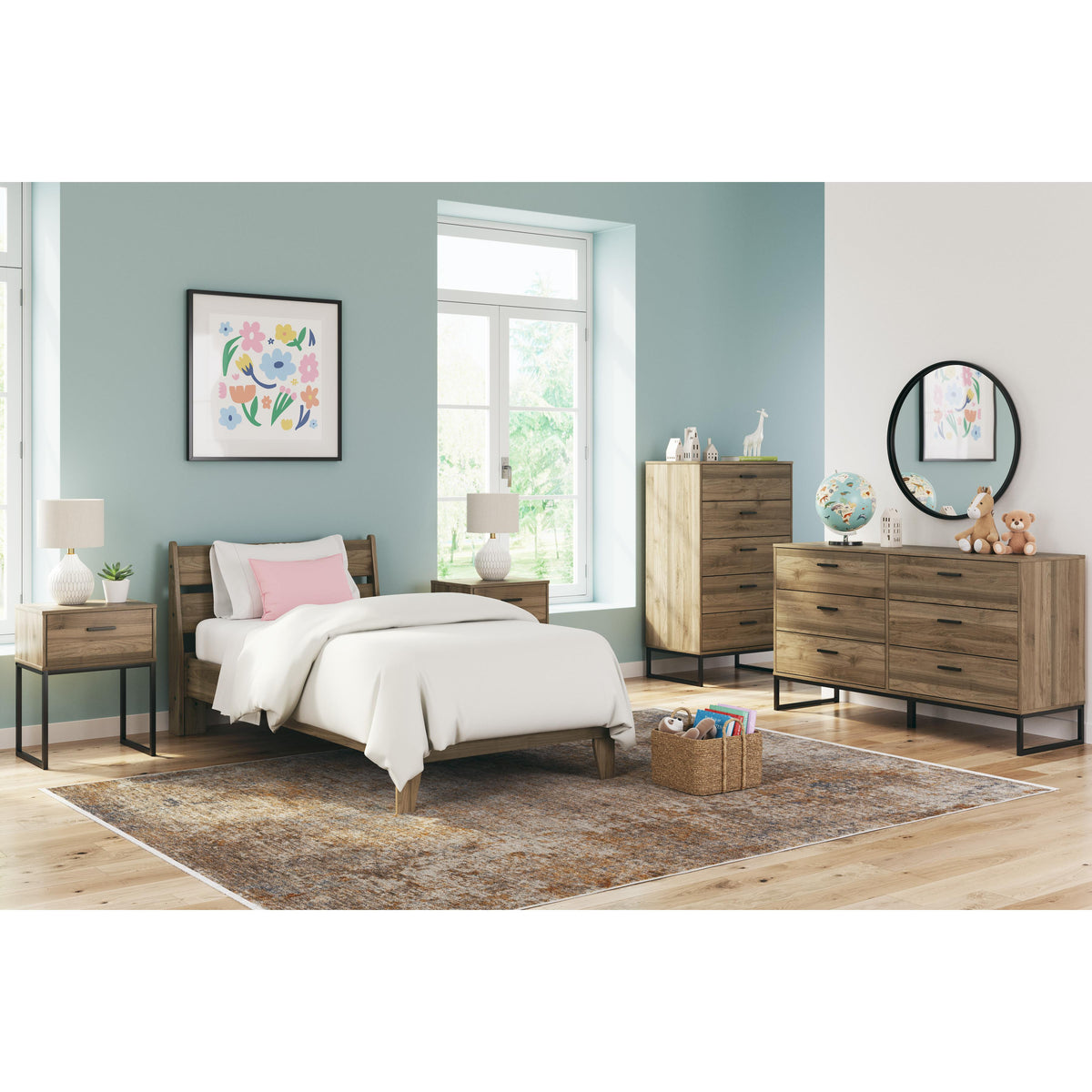 Signature Design by Ashley Deanlow EB1866B1 Twin Platform Panel Bed IMAGE 8