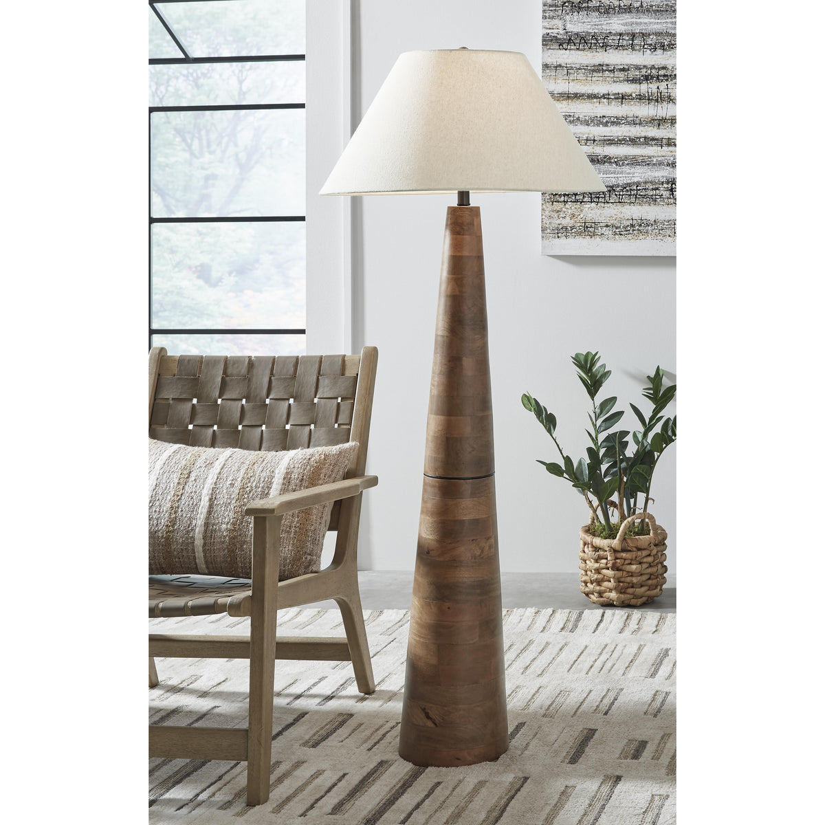 Signature Design by Ashley Danset L329101 Wood Floor Lamp IMAGE 2