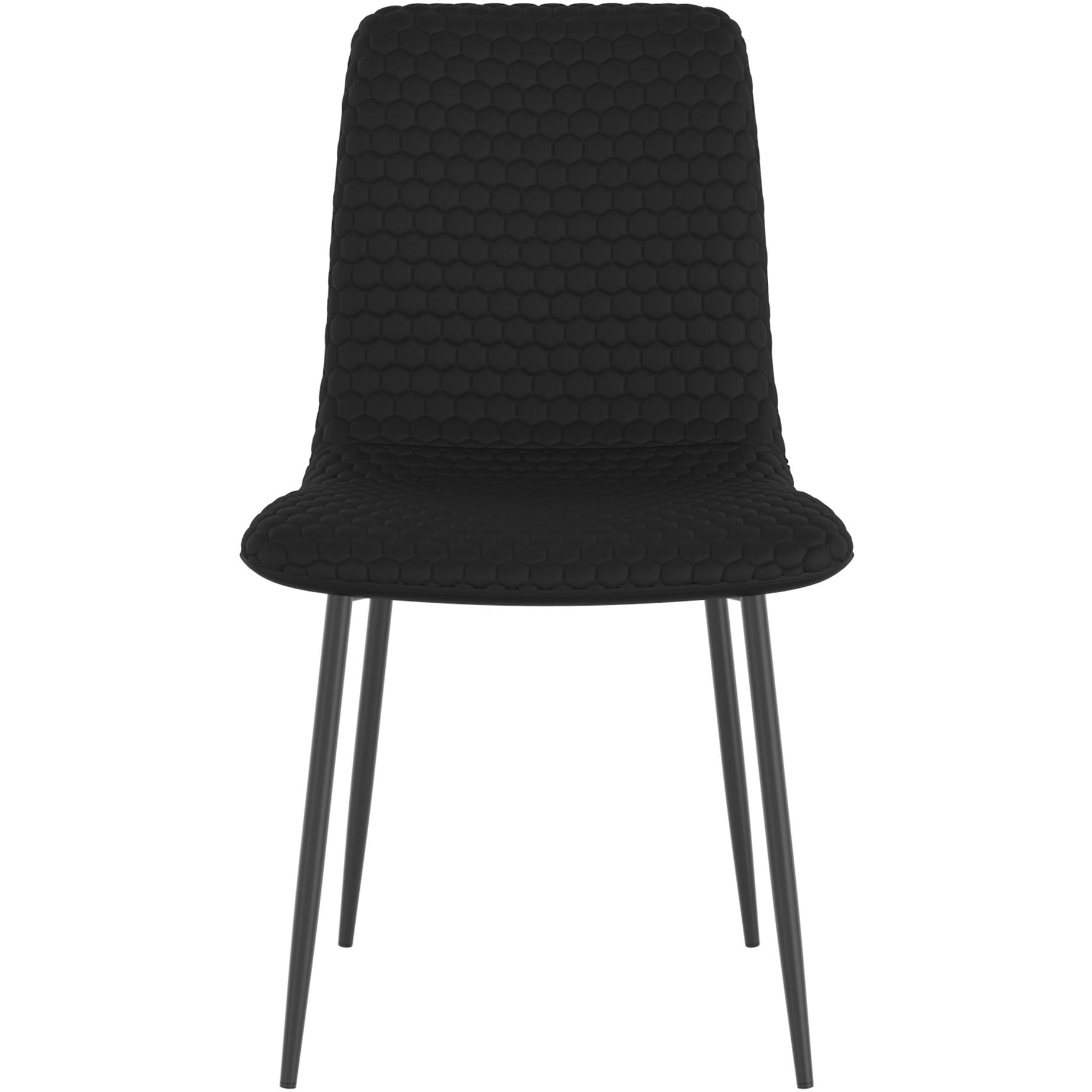 !nspire Brixx 202-083BLK Dining Chair - Black Faux Leather and Black IMAGE 4