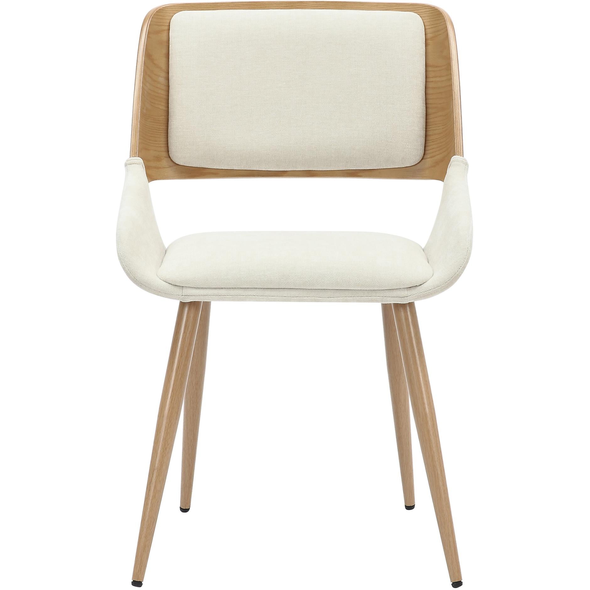 !nspire Hudson 202-582BG Dining Chair - Beige Fabric and Natural Metal and Wood IMAGE 4