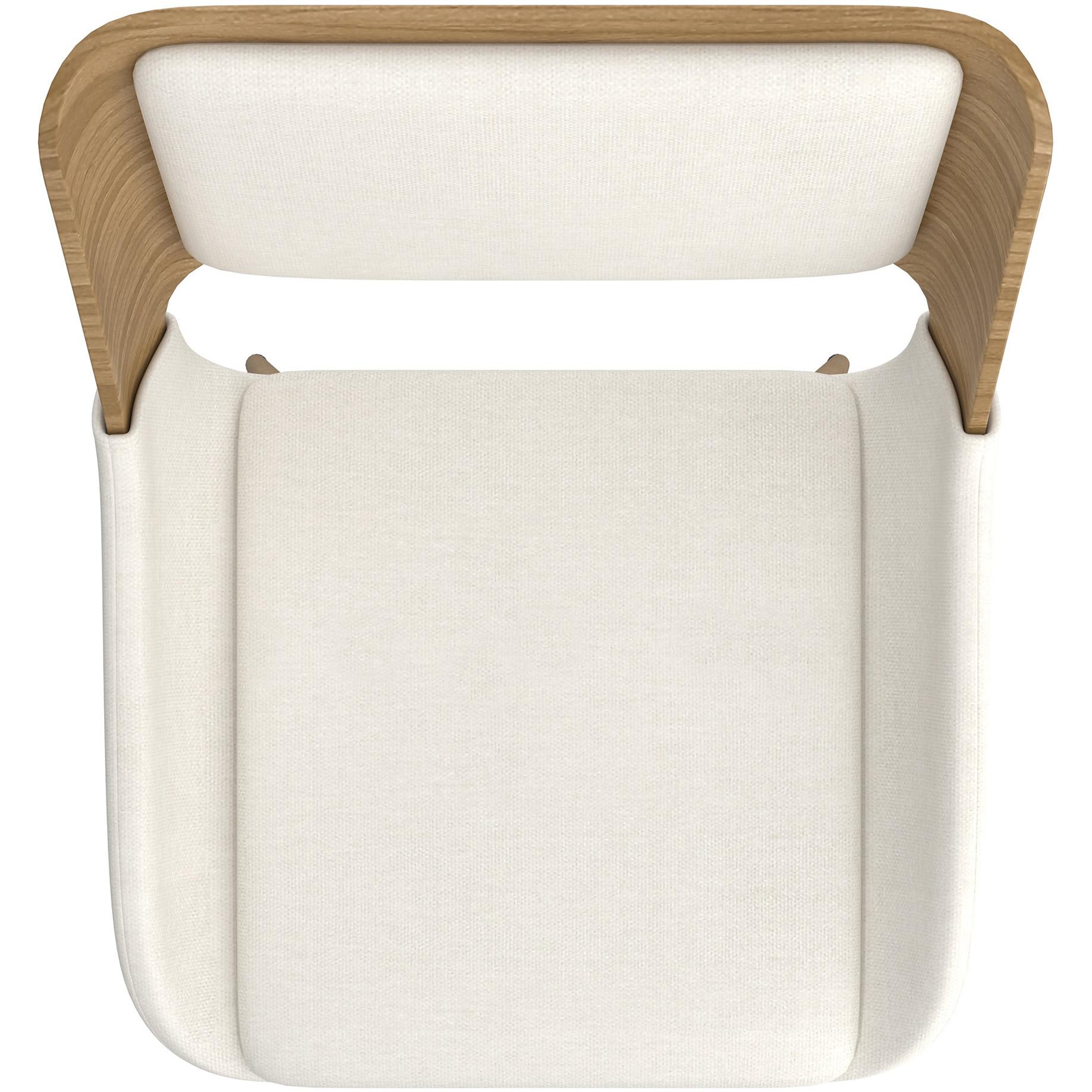 !nspire Hudson 202-582BG Dining Chair - Beige Fabric and Natural Metal and Wood IMAGE 6