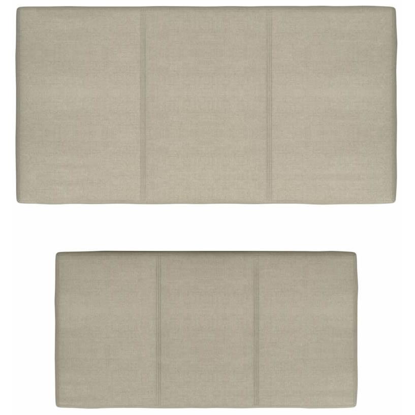 Worldwide Home Furnishings Levi 402-611BG 2 pc Rectangular Storage Ottoman Bench Set - Beige Fabric IMAGE 6