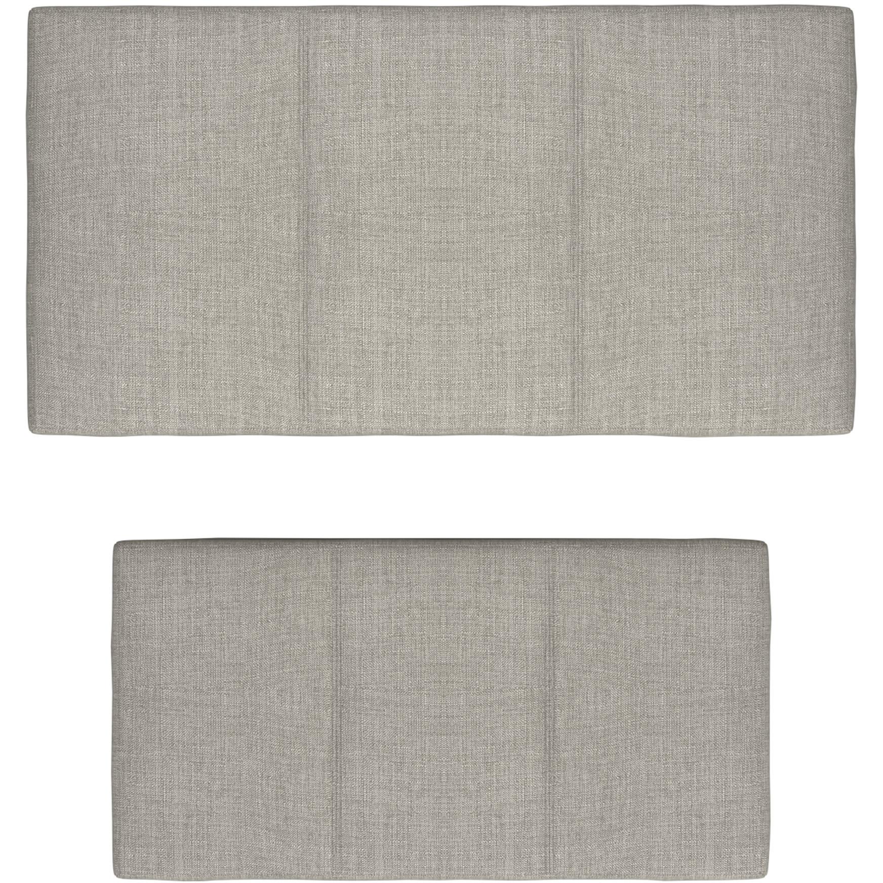 Worldwide Home Furnishings Levi 402-611LG 2 pc Rectangular Storage Ottoman Bench Set - Light Grey Fabric IMAGE 6