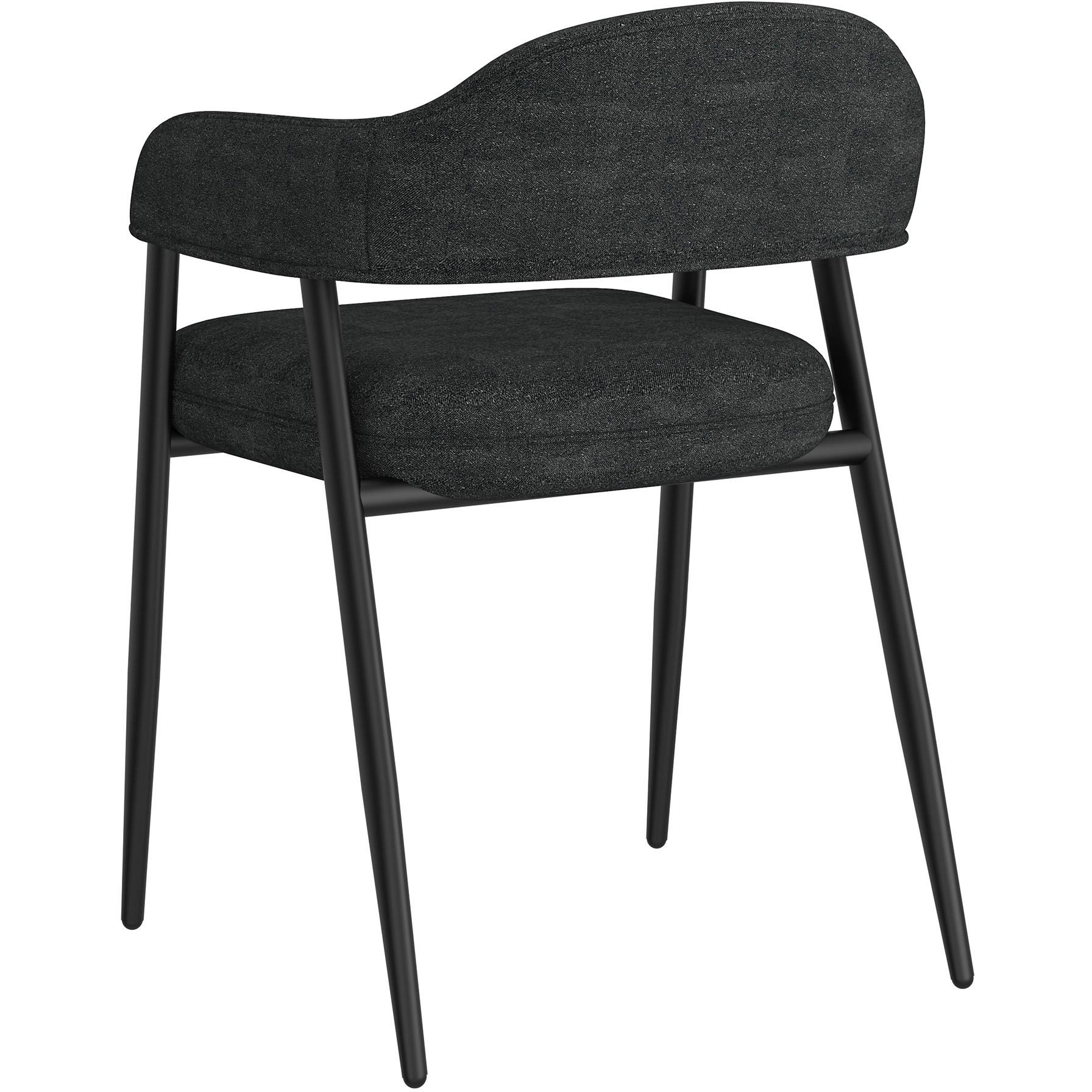 Worldwide Home Furnishings Stark/Archer 207-535BK_089CH 7 pc Dining Set - Black with Charcoal Chair IMAGE 7