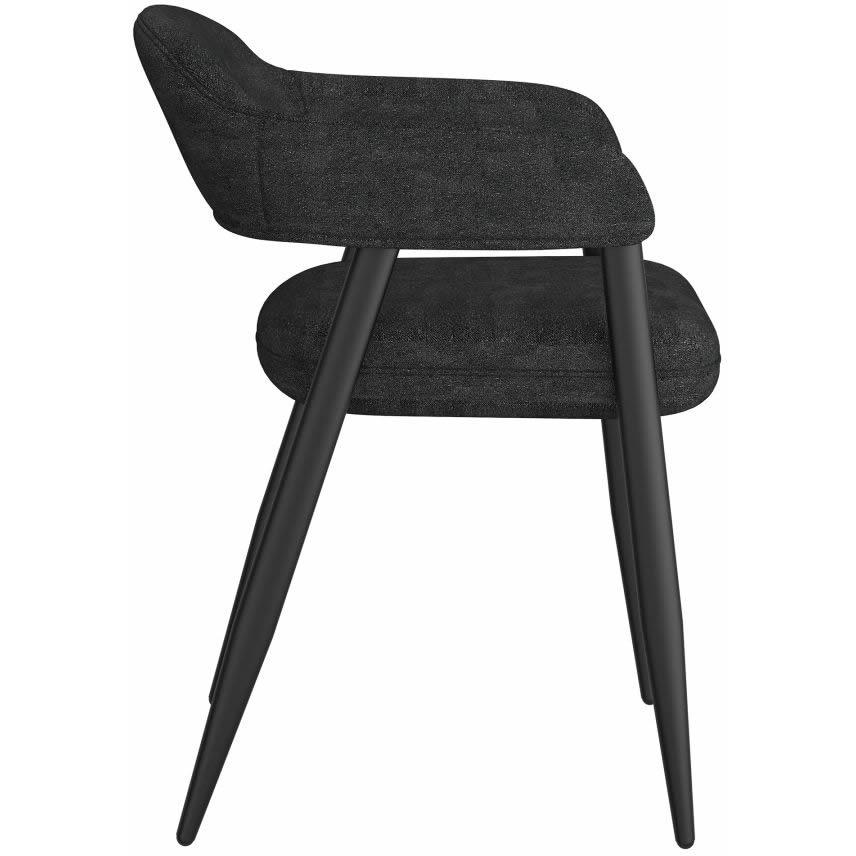 Worldwide Home Furnishings Stark/Archer 207-535BK_089CH 7 pc Dining Set - Black with Charcoal Chair IMAGE 8