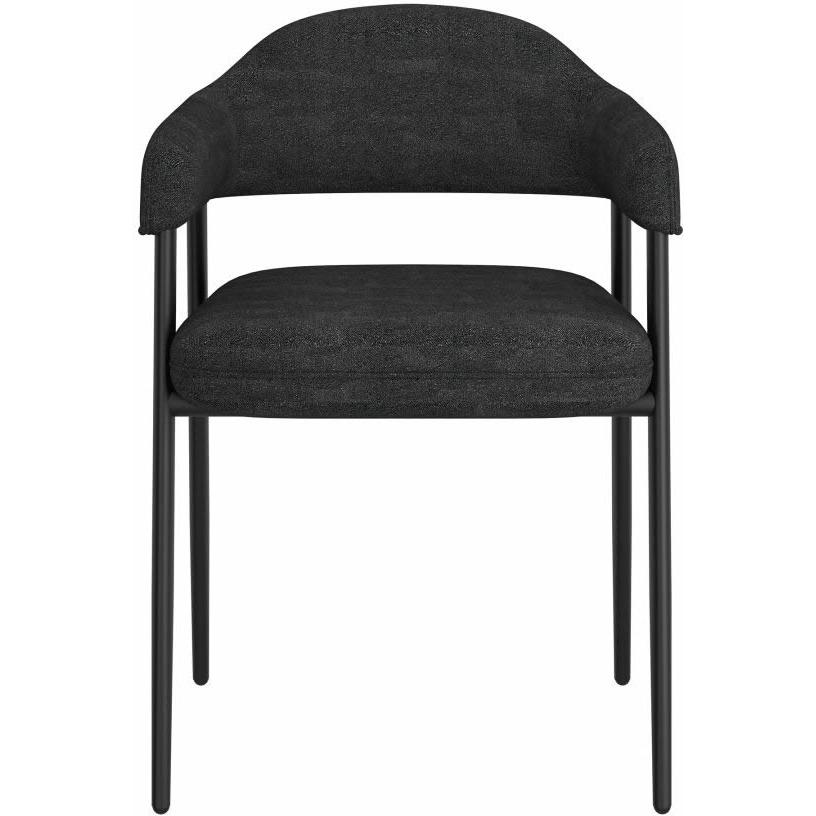 Worldwide Home Furnishings Stark/Archer 207-535BK_089CH 7 pc Dining Set - Black with Charcoal Chair IMAGE 9