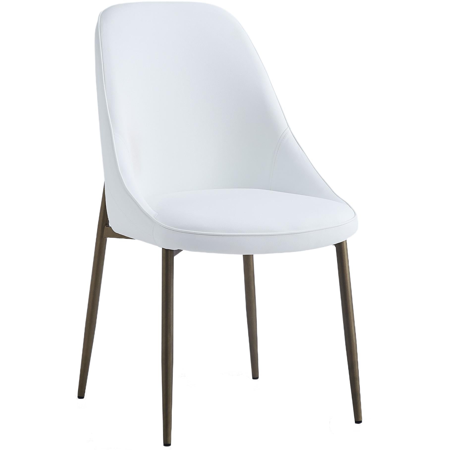 Worldwide Home Furnishings Stark/Cleo 207-535GL_636WT 7 pc Dining Set - Aged Gold with White Chair IMAGE 7