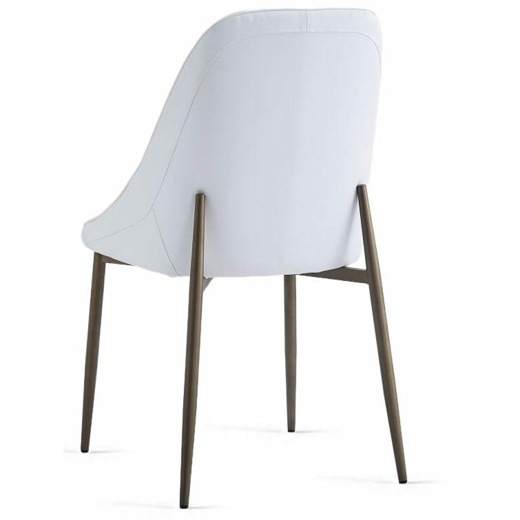 Worldwide Home Furnishings Stark/Cleo 207-535GL_636WT 7 pc Dining Set - Aged Gold with White Chair IMAGE 8