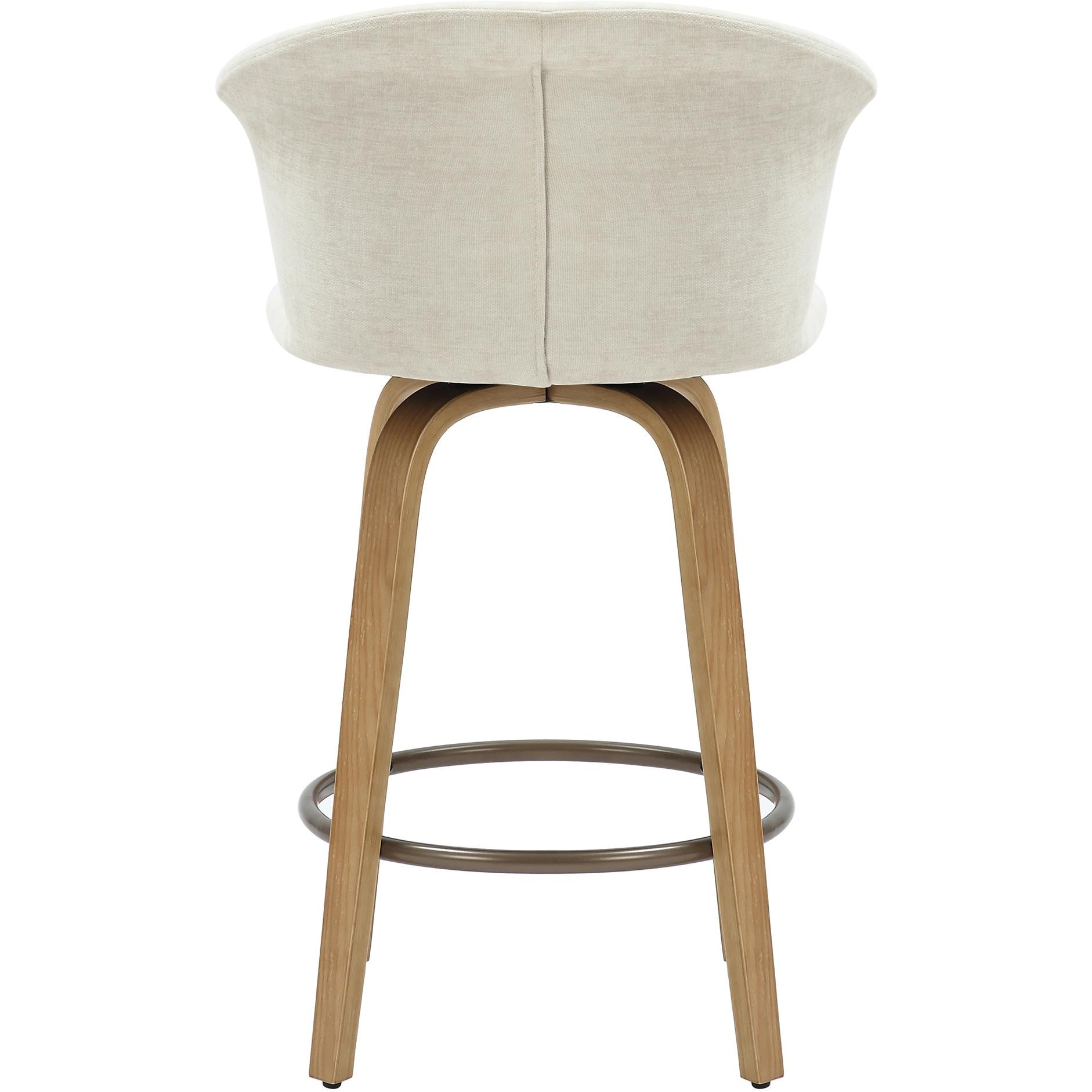 !nspire Tula 203-583BEG 26" Counter Stool - Beige Fabric and Natural IMAGE 6
